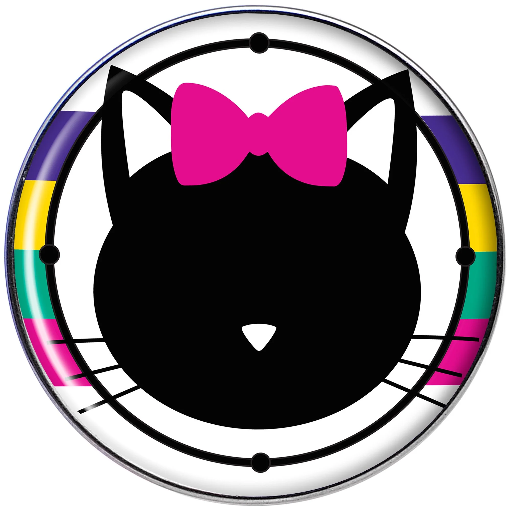Pink Bow Kitty Cat Craze Tragus Cartilage Earring - Image 2