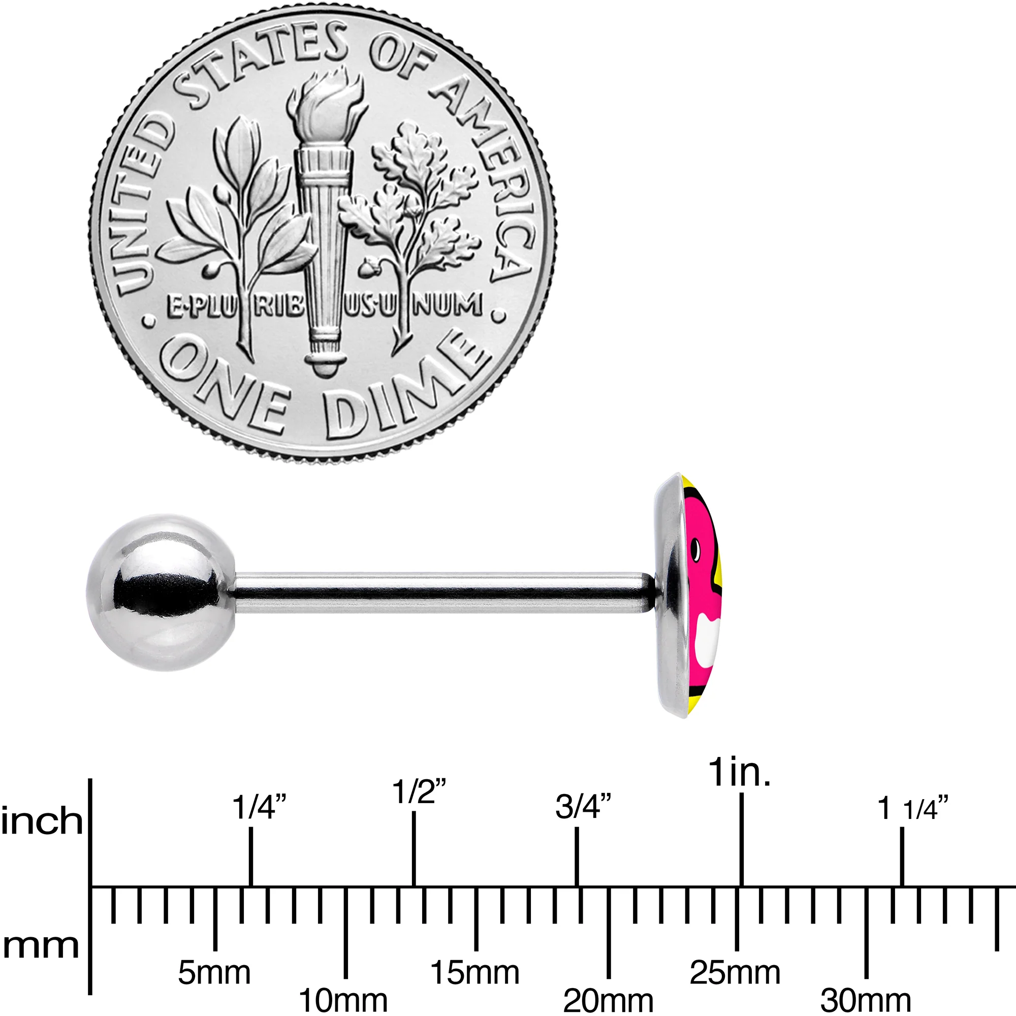 Pink Ducky Barbell Tongue Ring by Onyx O - Image 5
