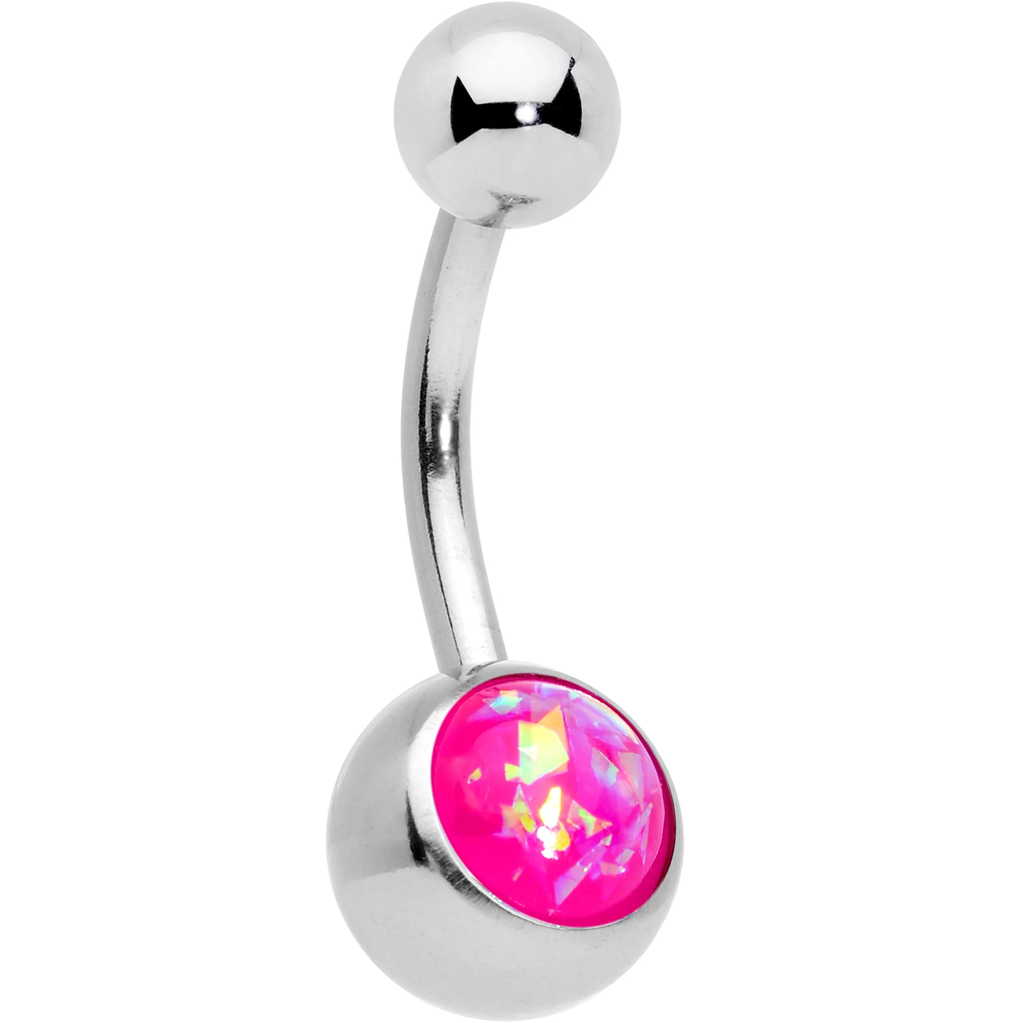 Pink Faux Opal Easter Bunny Belly Ring Set of 3 - Image 2