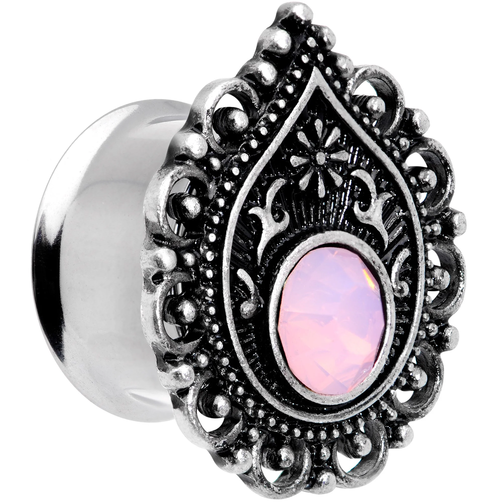 Pink Gem Exotic Teardrop Double Flare Plug Set Sizes 6mm to 16mm - Image 3