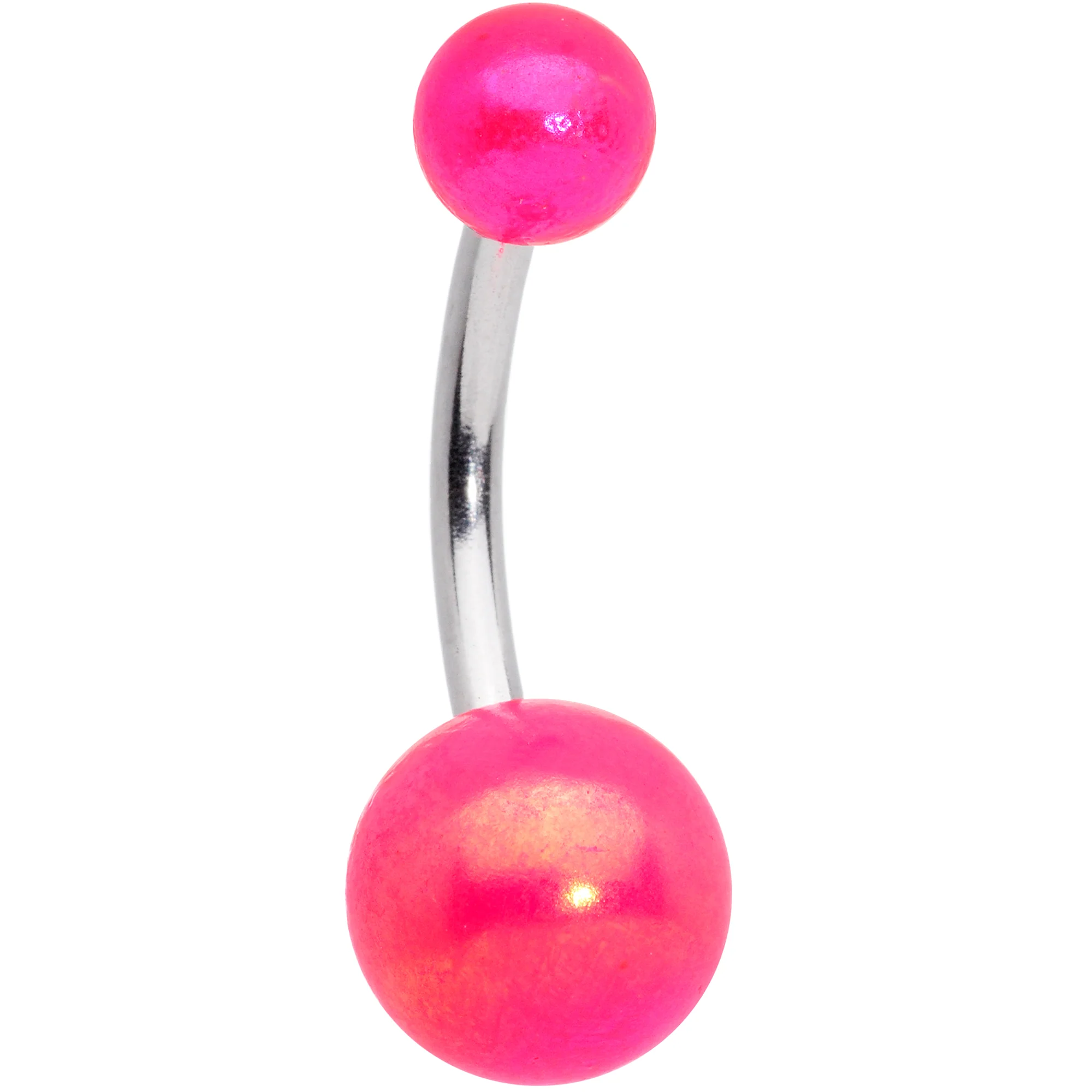 Pink Gem White Pink Flower Pearlescent Belly Ring Set of 3 - Image 4
