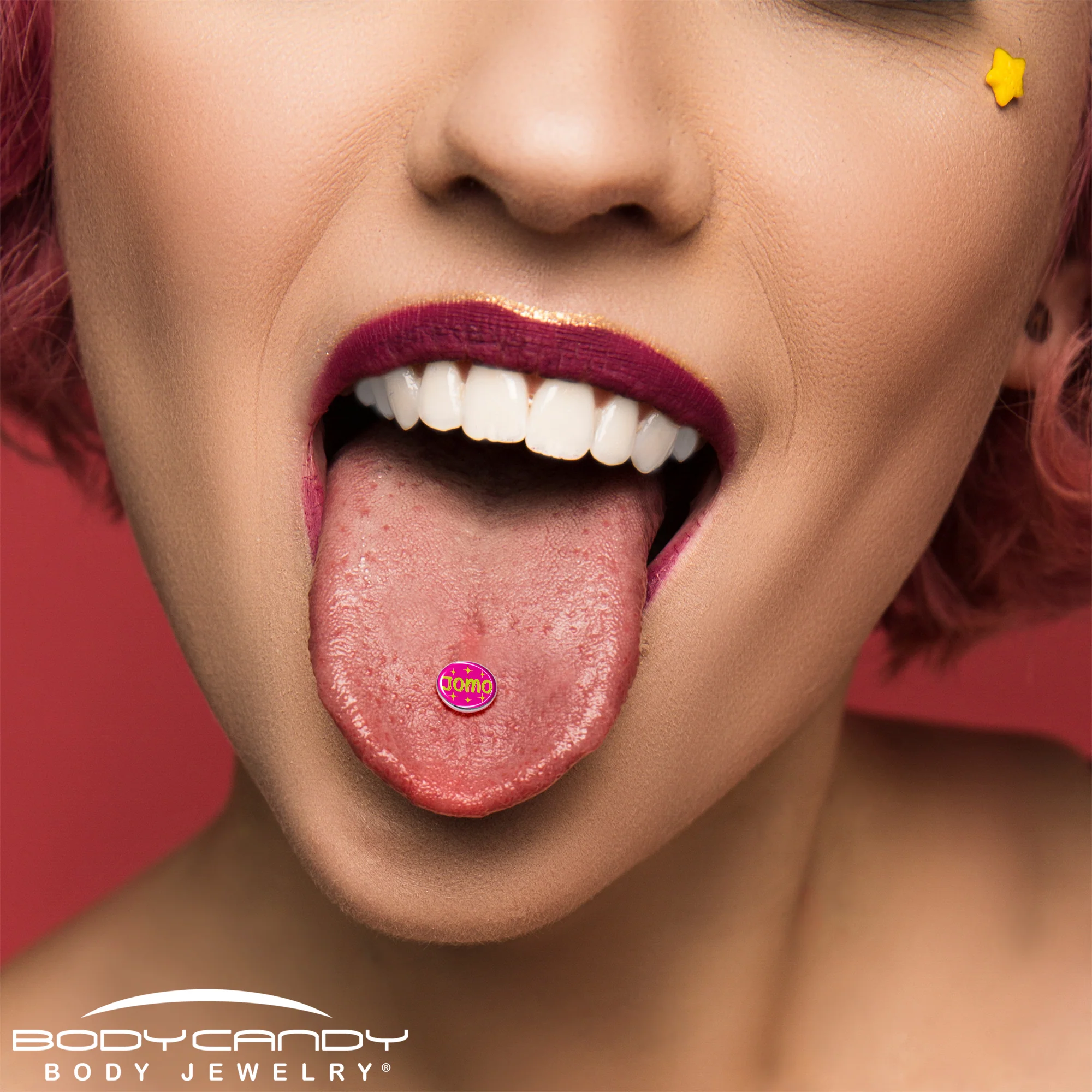 Pink JOMO Barbell Tongue Ring by Onyx O - Image 6