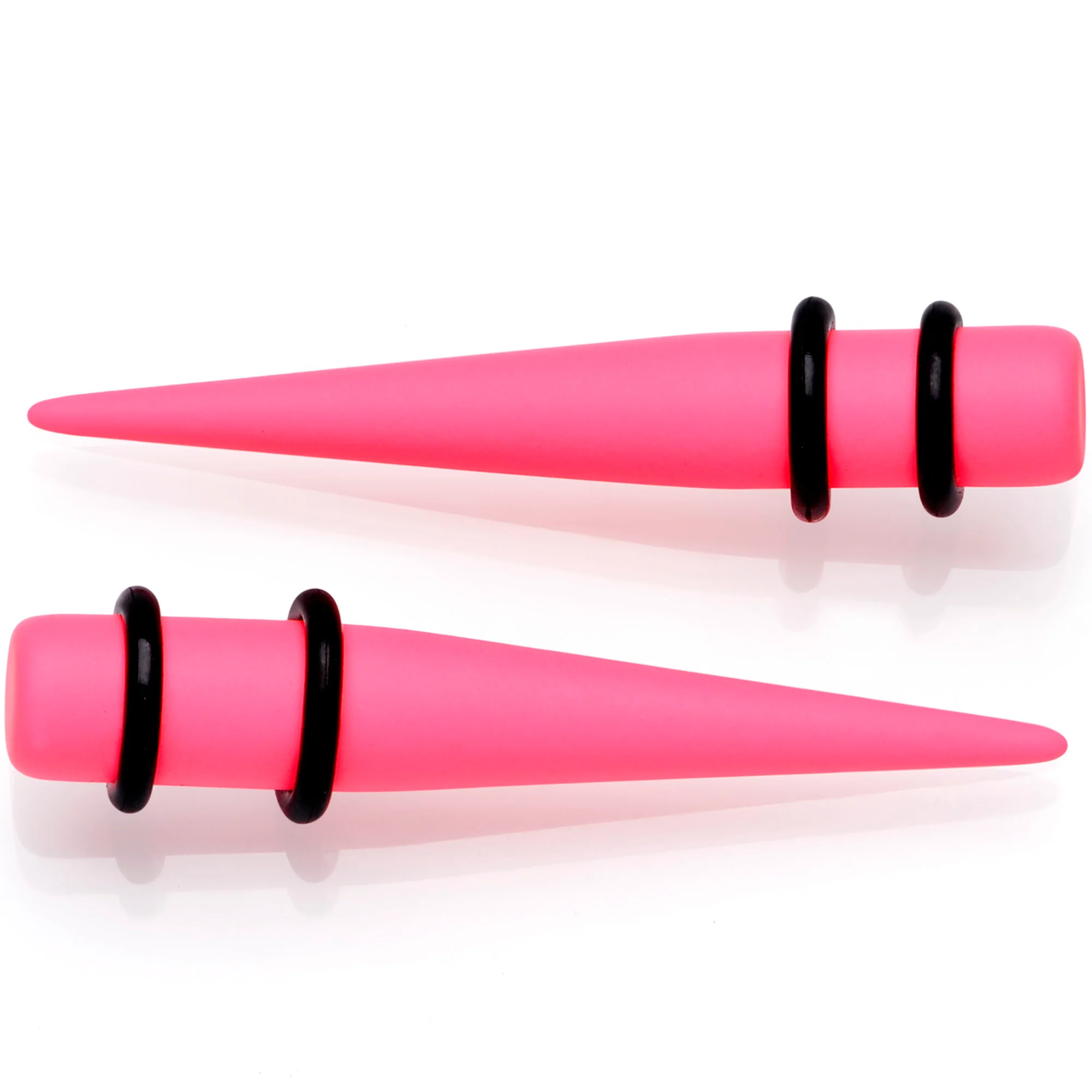 Pink Matte Acrylic Straight Taper Set 2G to 00G - Image 3