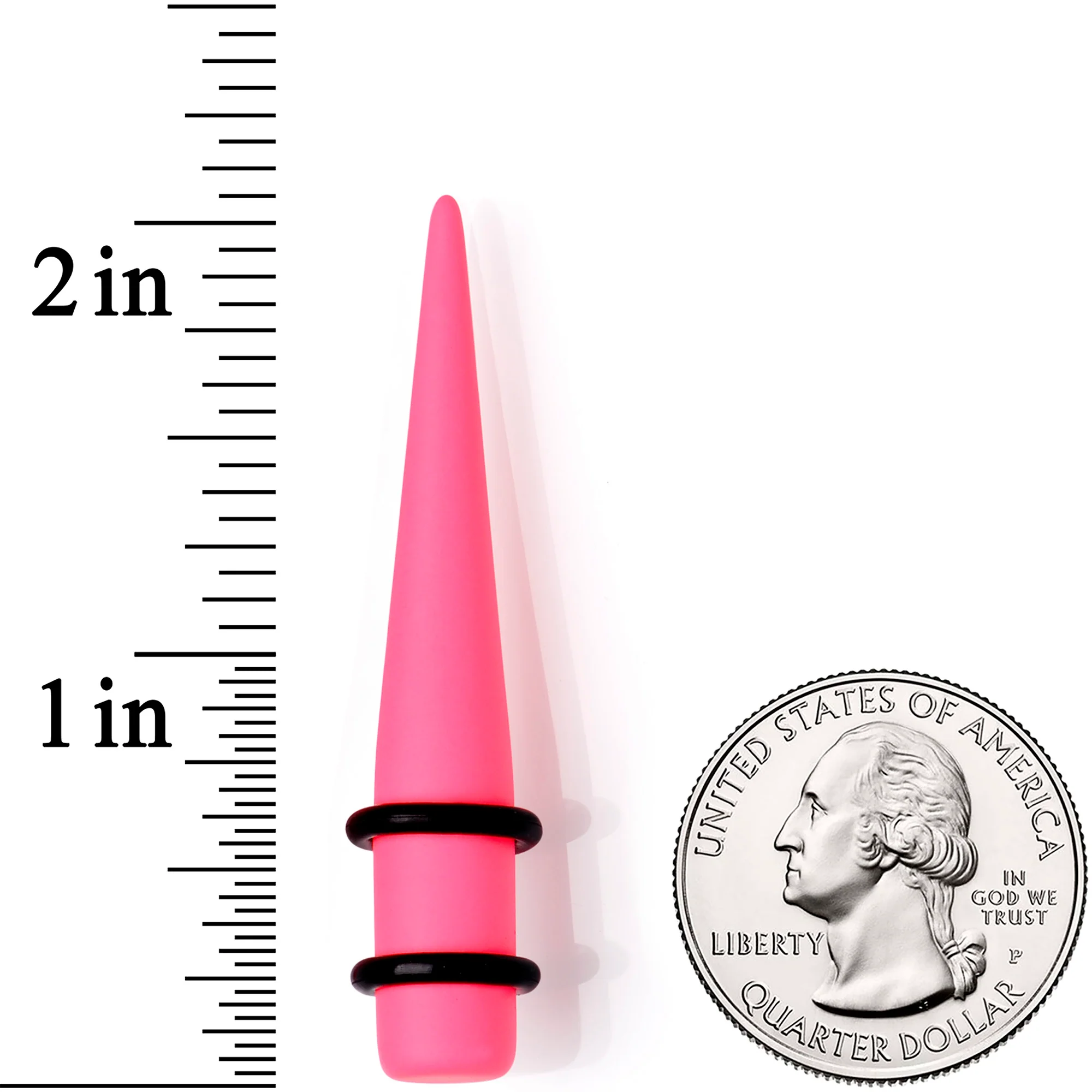 Pink Matte Acrylic Straight Taper Set 2G to 00G - Image 4