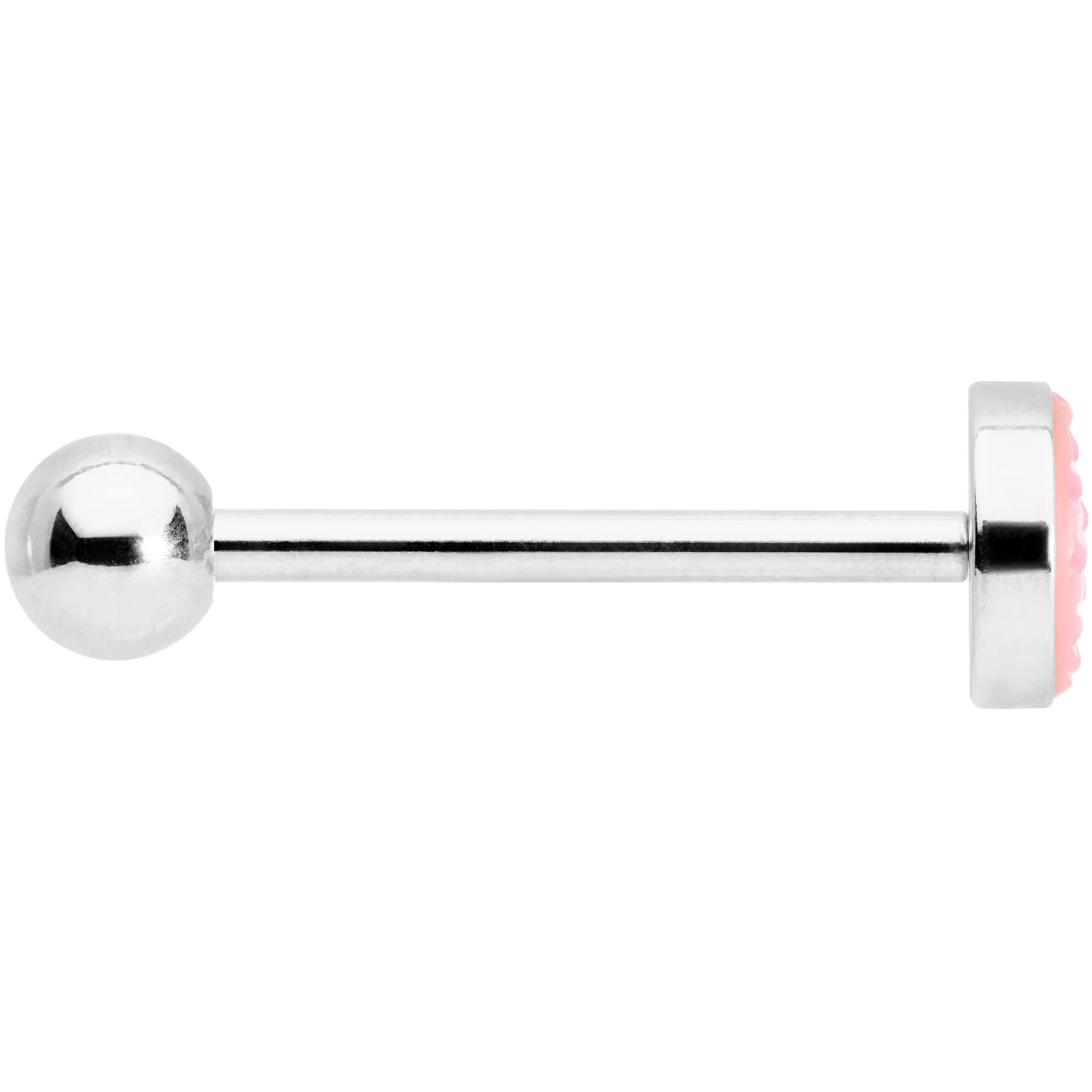 Pink Mermaid Scale Barbell Tongue Ring - Image 2