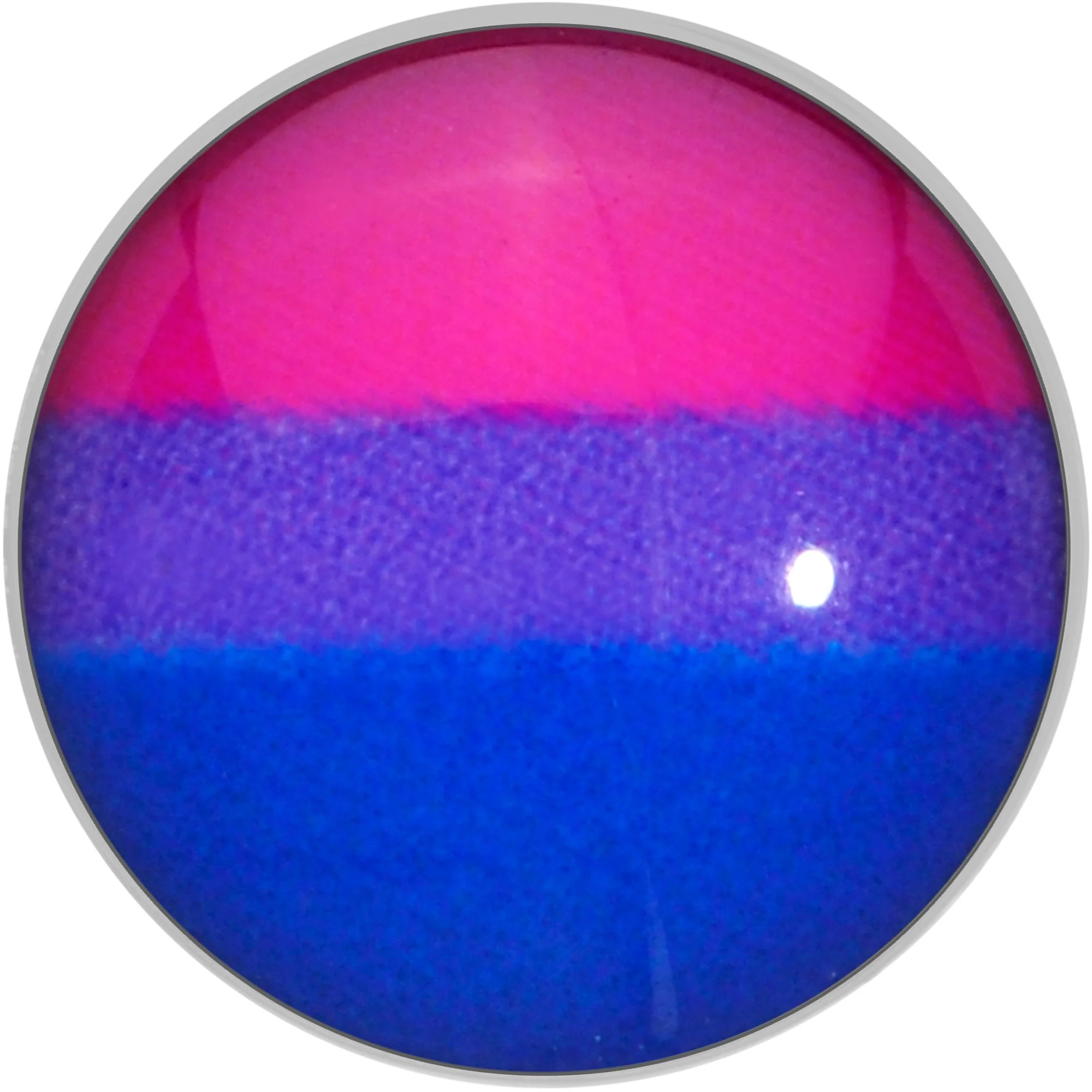 Pink Purple Blue Bisexual Pride Flag Barbell Tongue Ring - Image 2