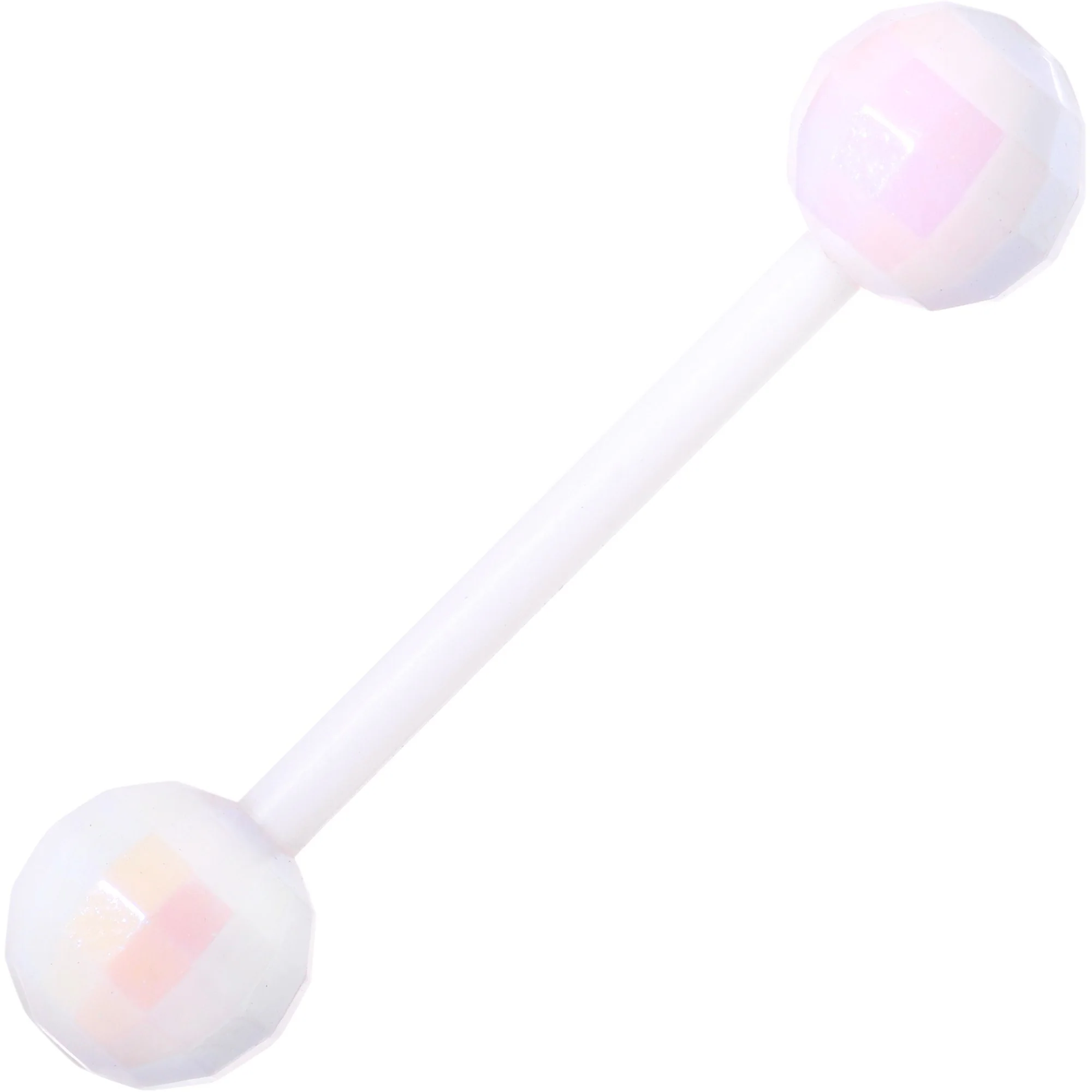 Pink Red Disco Ball Bioplast Barbell Tongue Ring Set of 4 - Image 4
