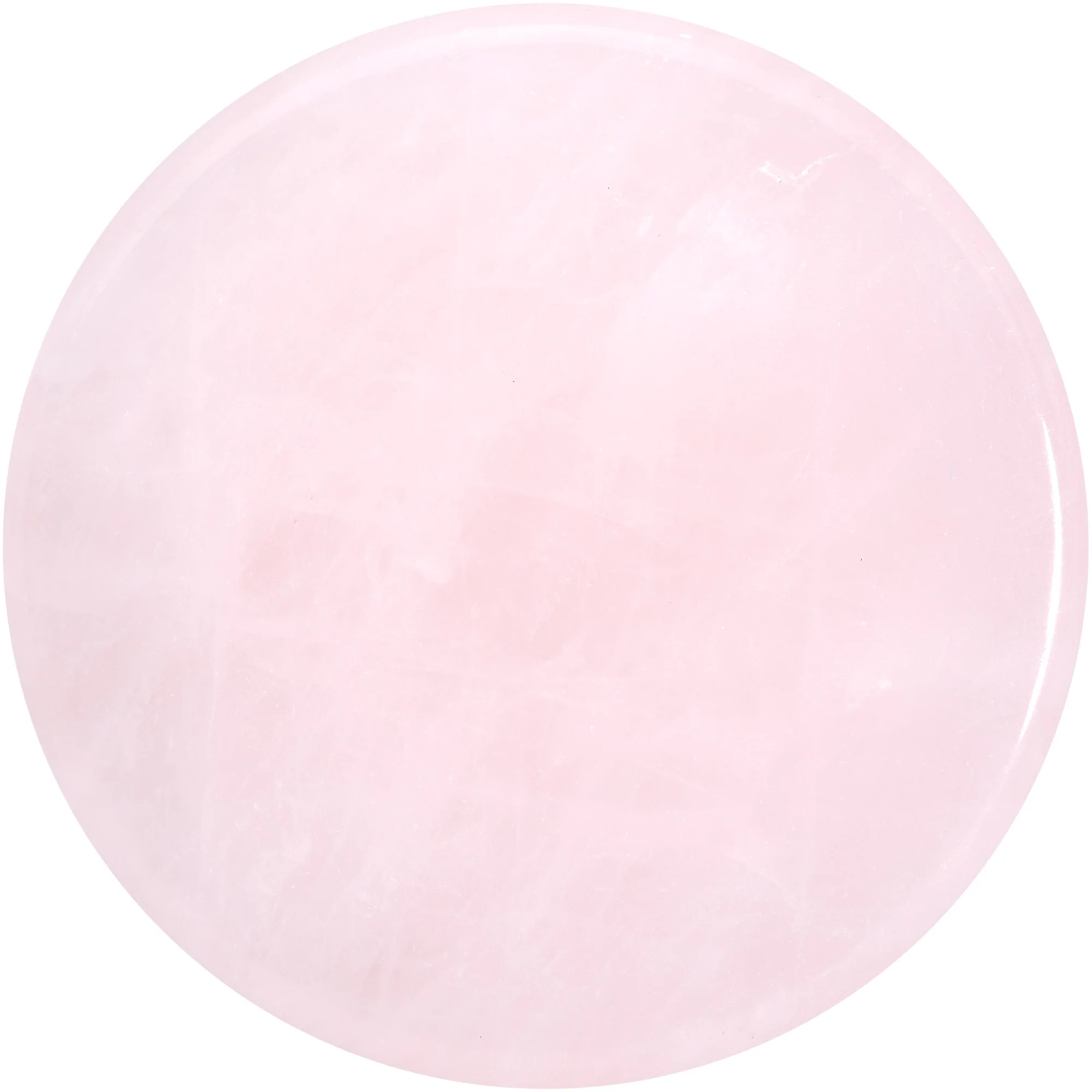 Pink Rose Quartz Round Double Flare Plug Set - Image 4