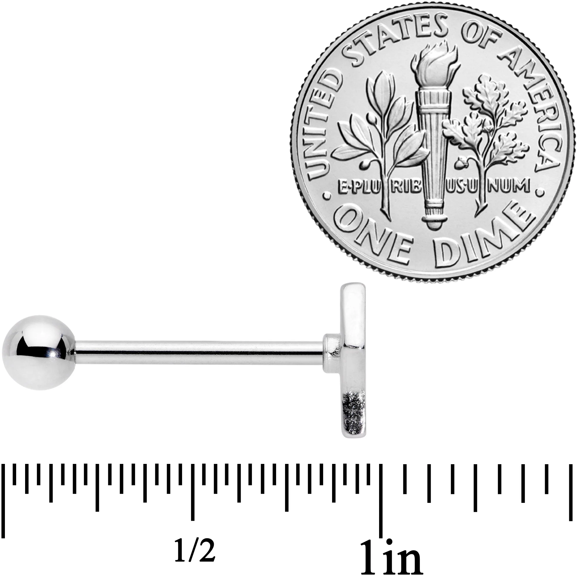 Pink White Blue Transgender Pride Fist Barbell Tongue Ring - Image 3