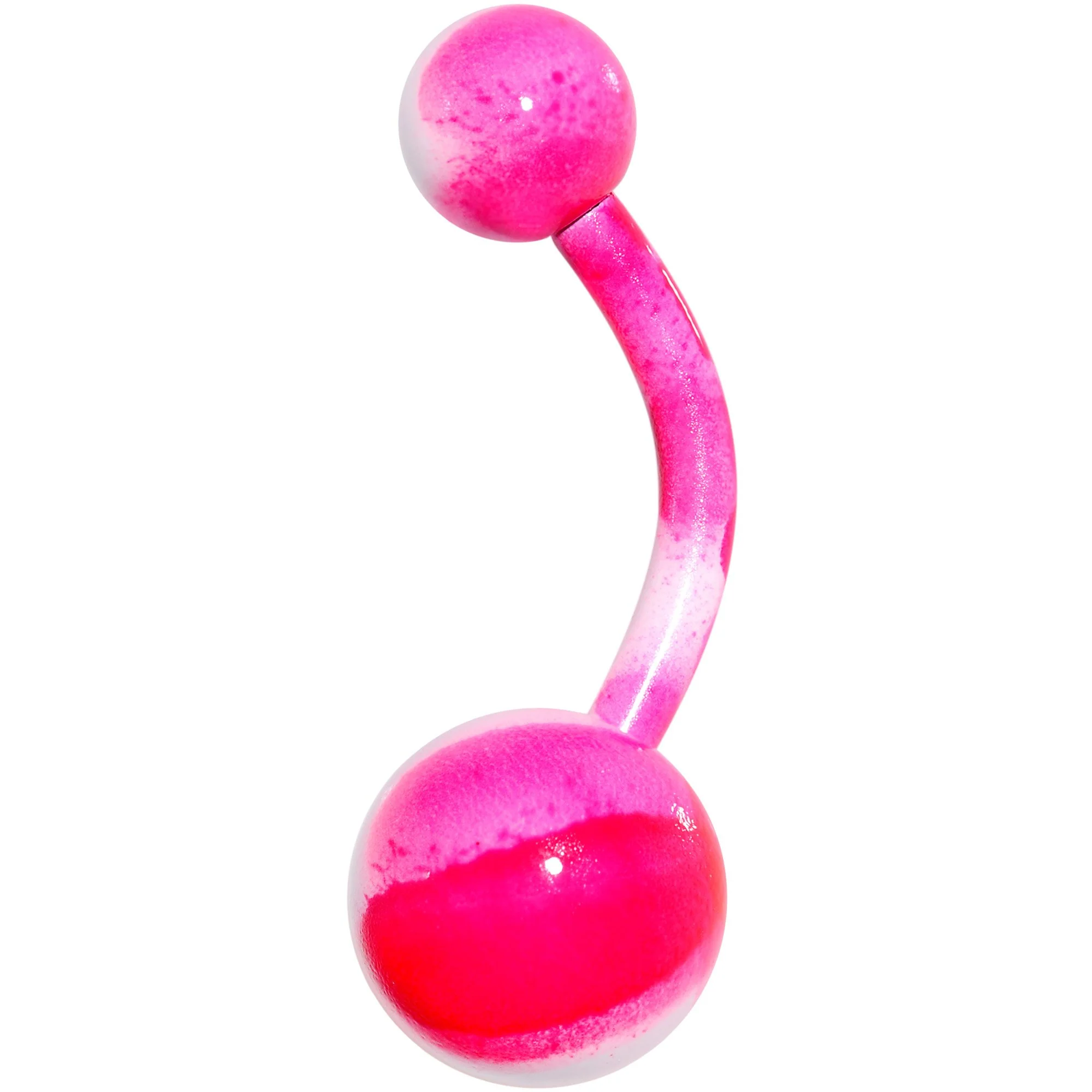 Pink White Cool Camouflage Belly Ring - Image 2