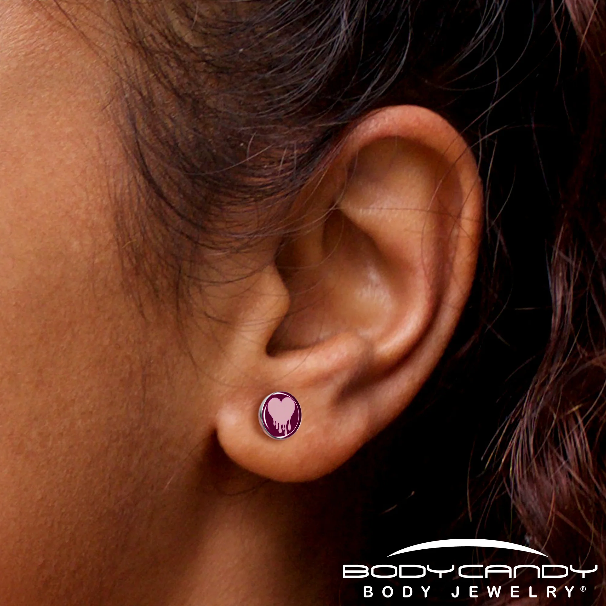 Pinkish Melting Heart Stud Earrings by Onyx O - Image 8