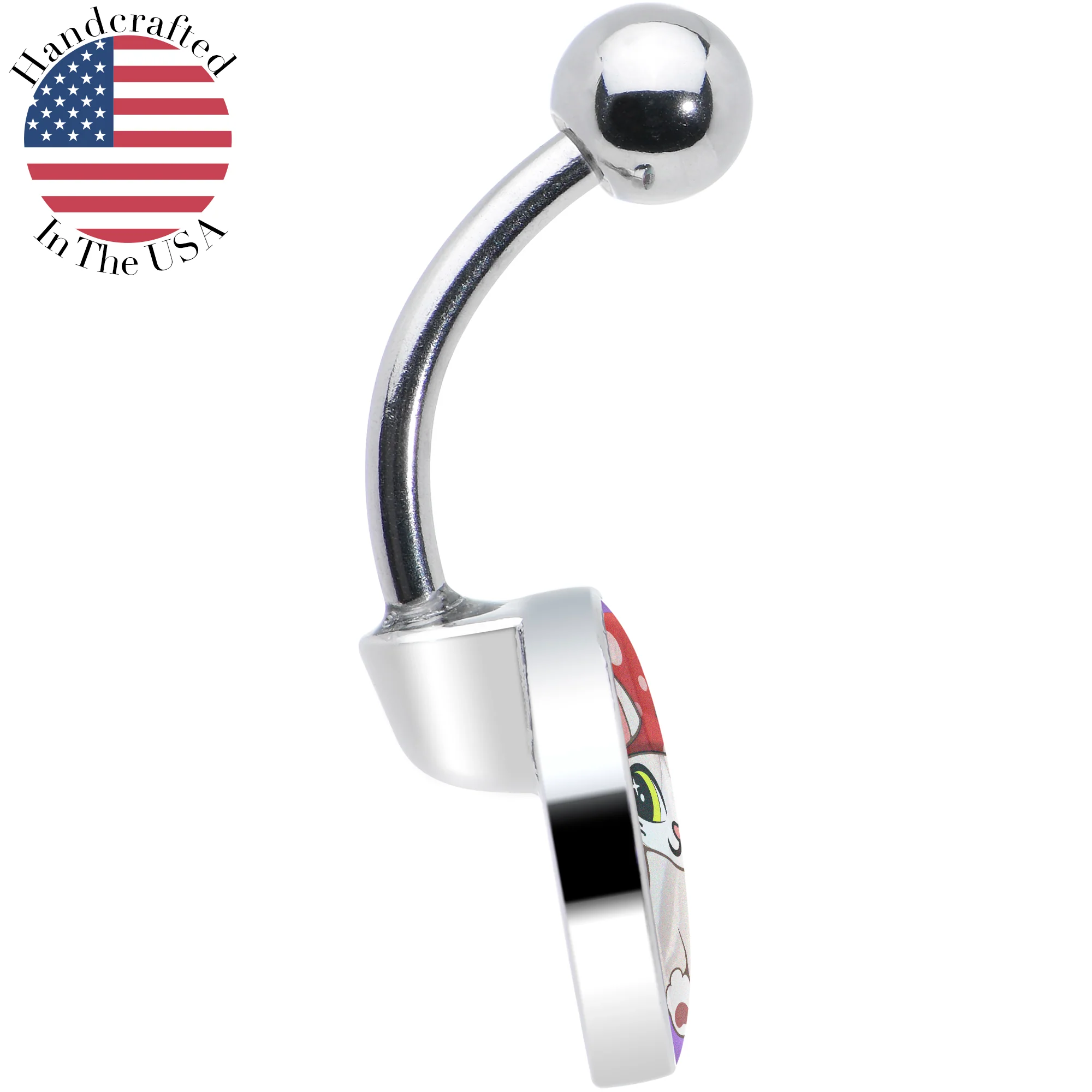 Polka Dot Mushroom Hat Cat Belly Ring by Onyx O - Image 7