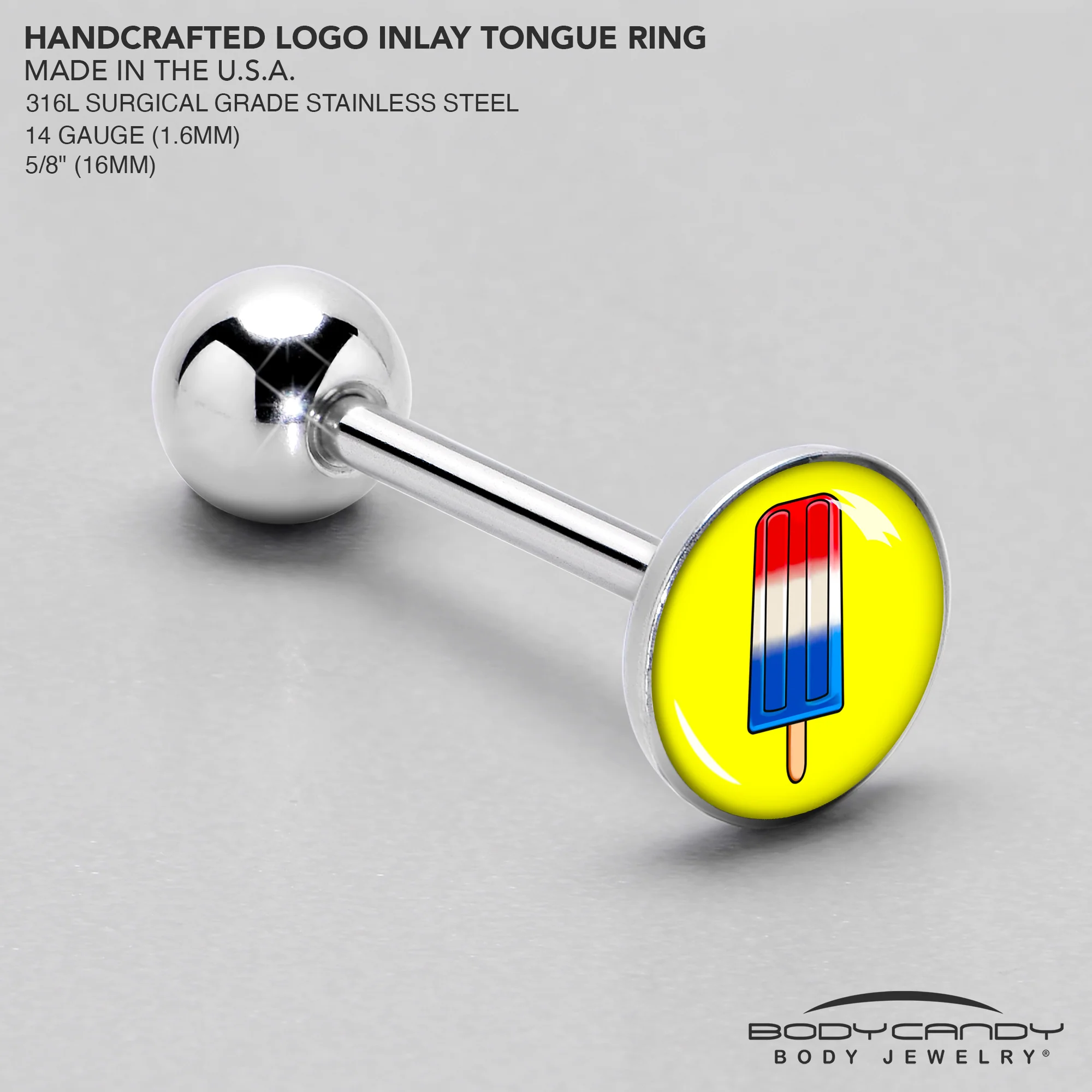 Popsicle Barbell Tongue Ring by Onyx O - Image 4