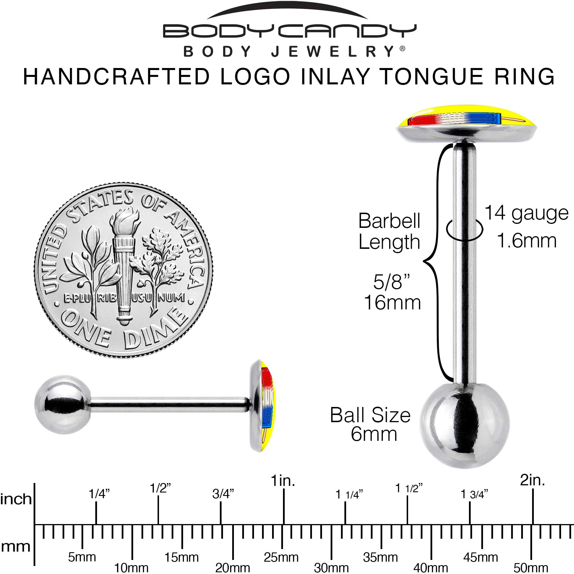 Popsicle Barbell Tongue Ring by Onyx O - Image 5
