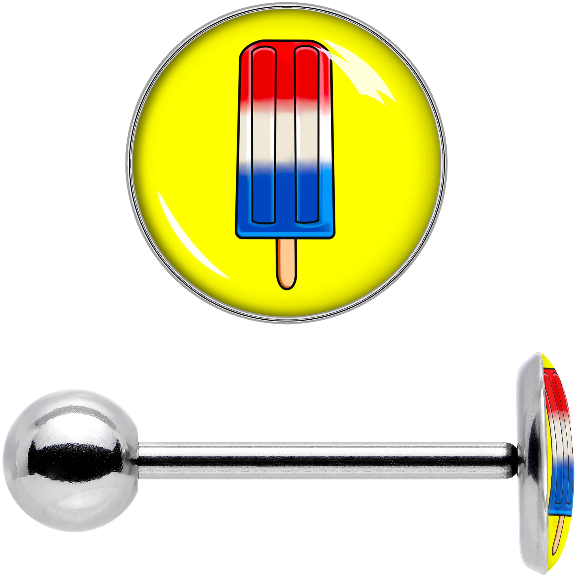 Popsicle Barbell Tongue Ring by Onyx O - Image 7