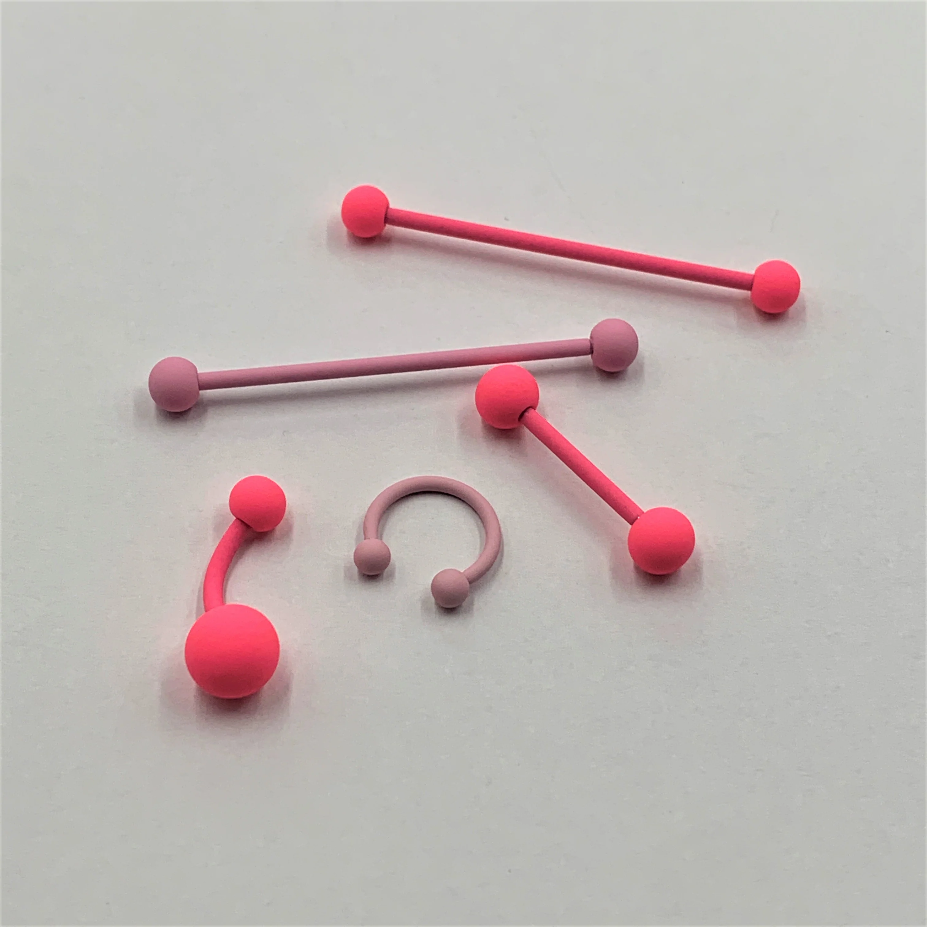 Powerfully Pink Matte Belly Ring - Image 2