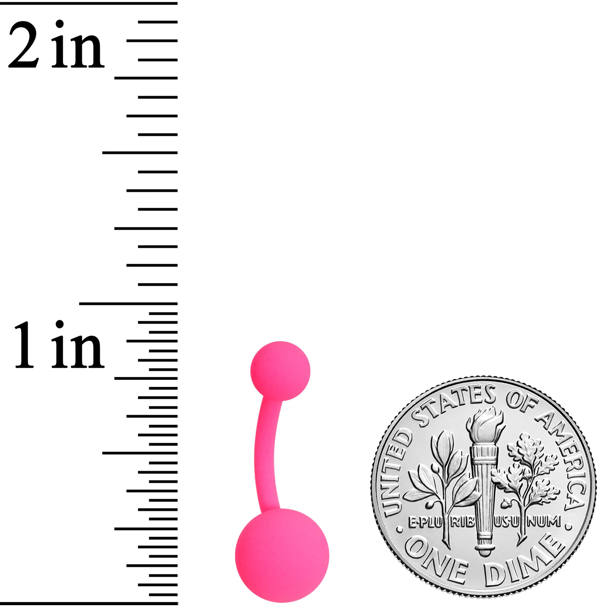 Powerfully Pink Matte Belly Ring - Image 4