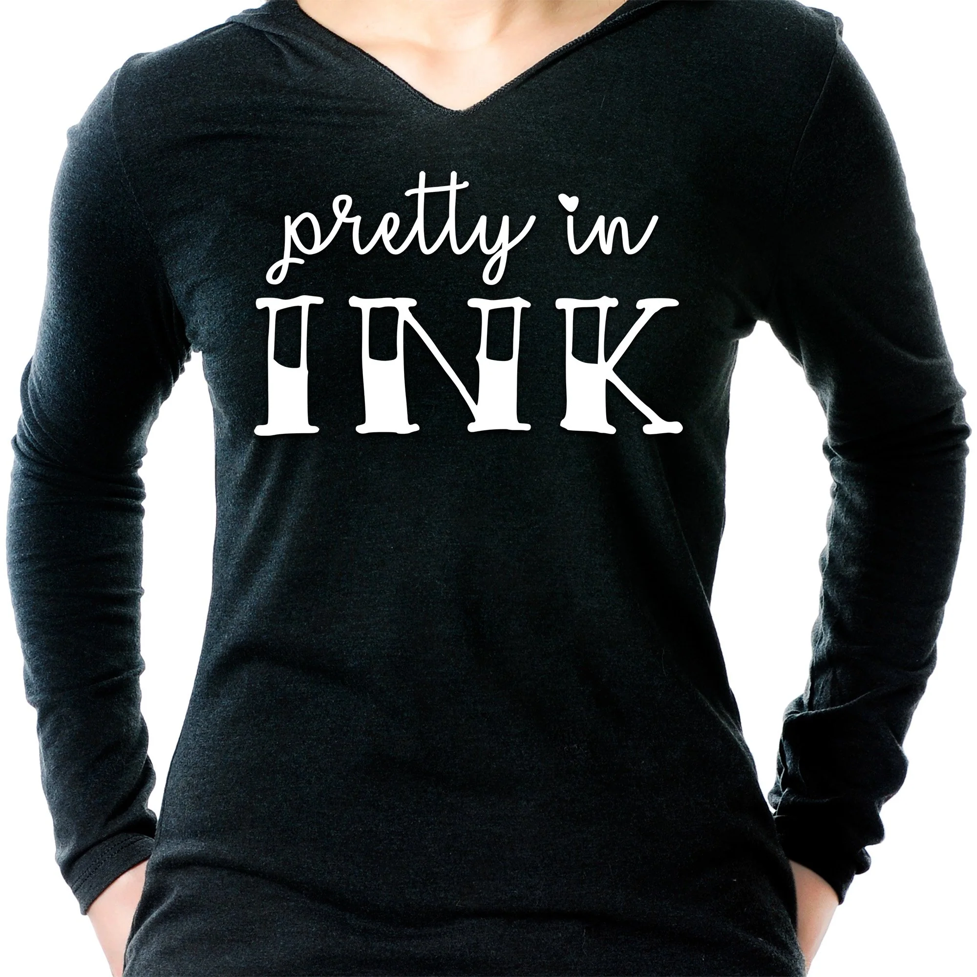 Pretty in Ink Tapered Long Sleeve Hoodie - Image 6
