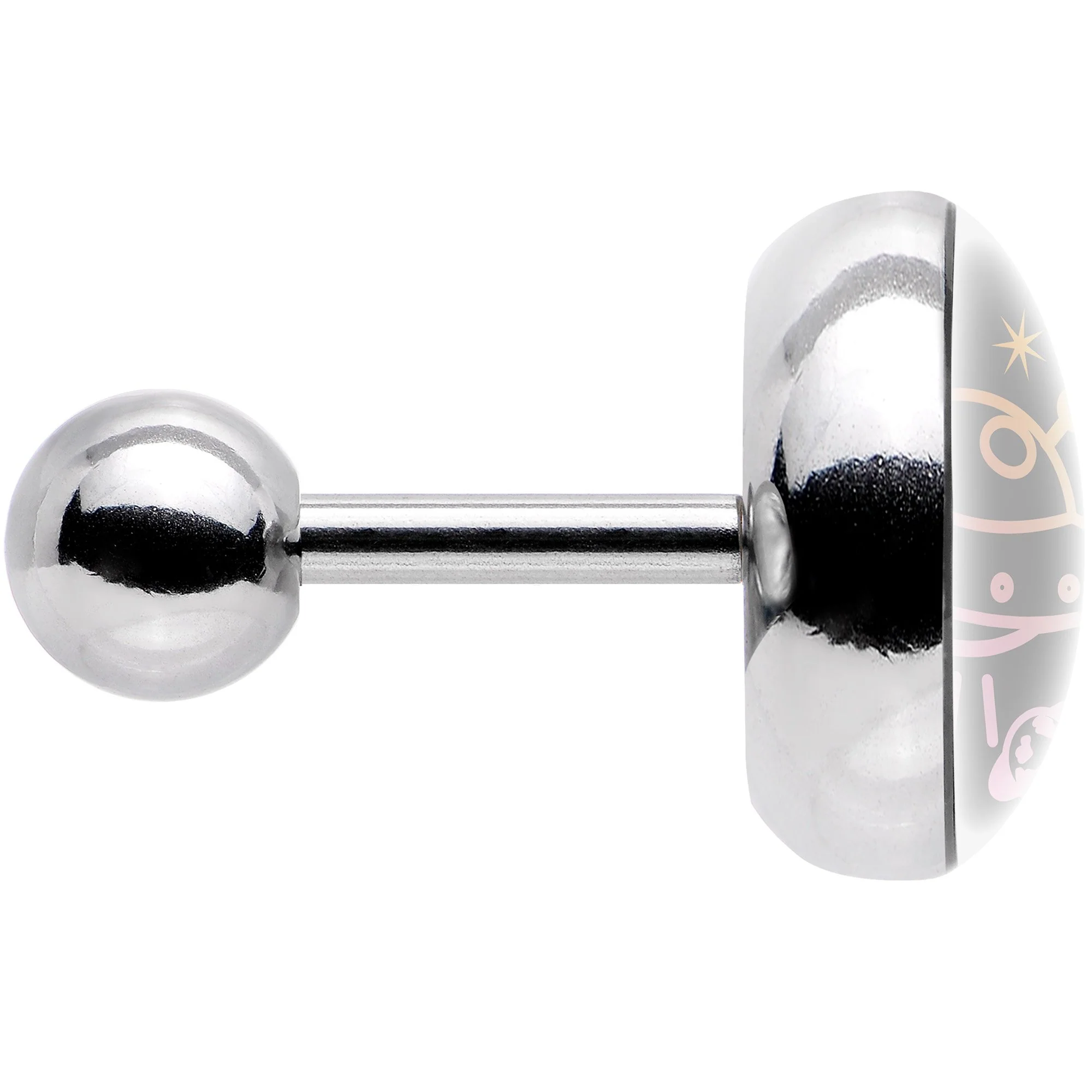 Pretty Pink UFO in Space Tragus Cartilage Earring - Image 3