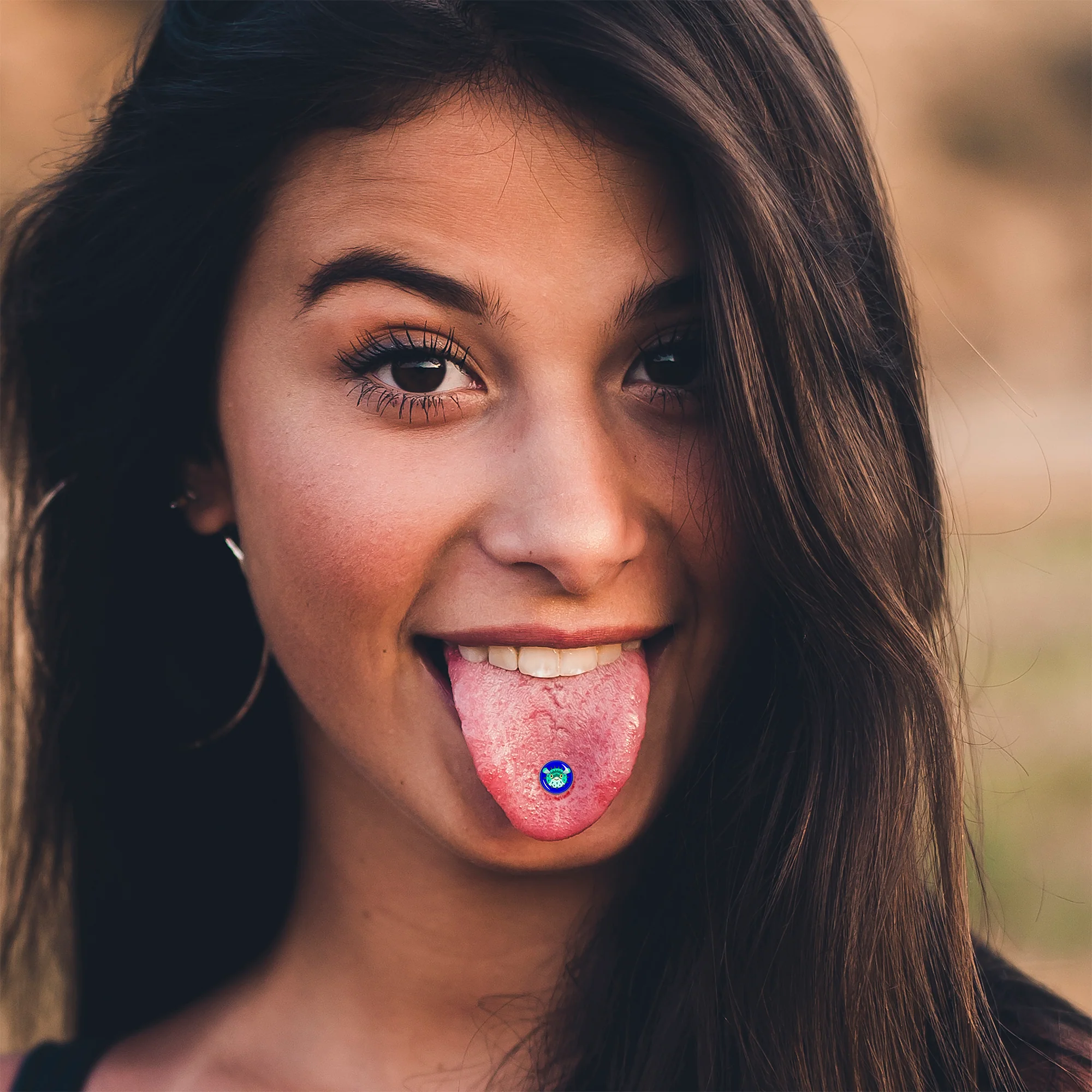 Pufferfish Barbell Tongue Ring by Onyx O - Image 3
