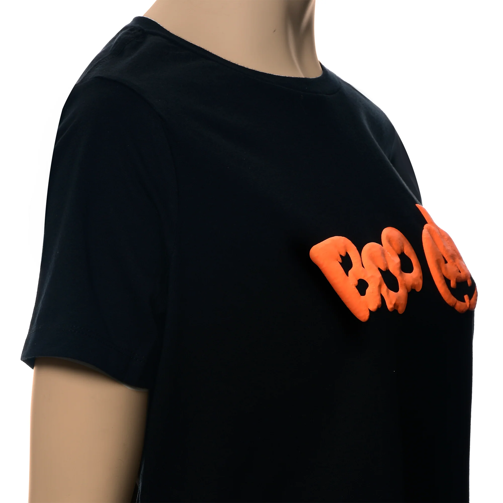Pumpkin Boo Orange Puff Halloween Tee Shirt - Image 4