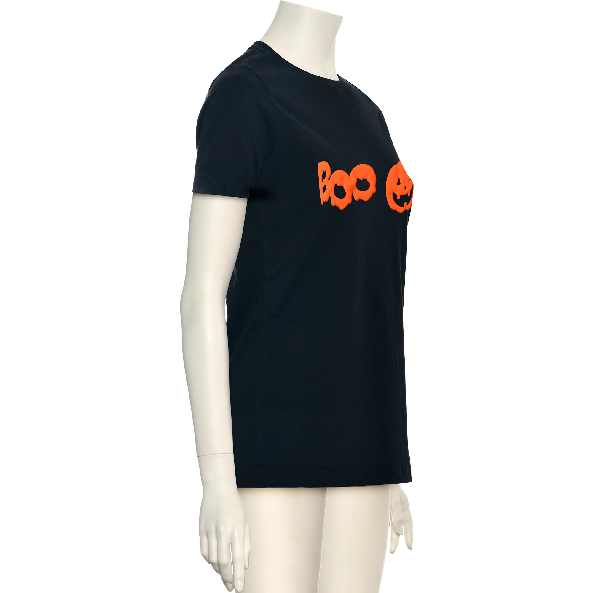 Pumpkin Boo Orange Puff Halloween Tee Shirt - Image 6