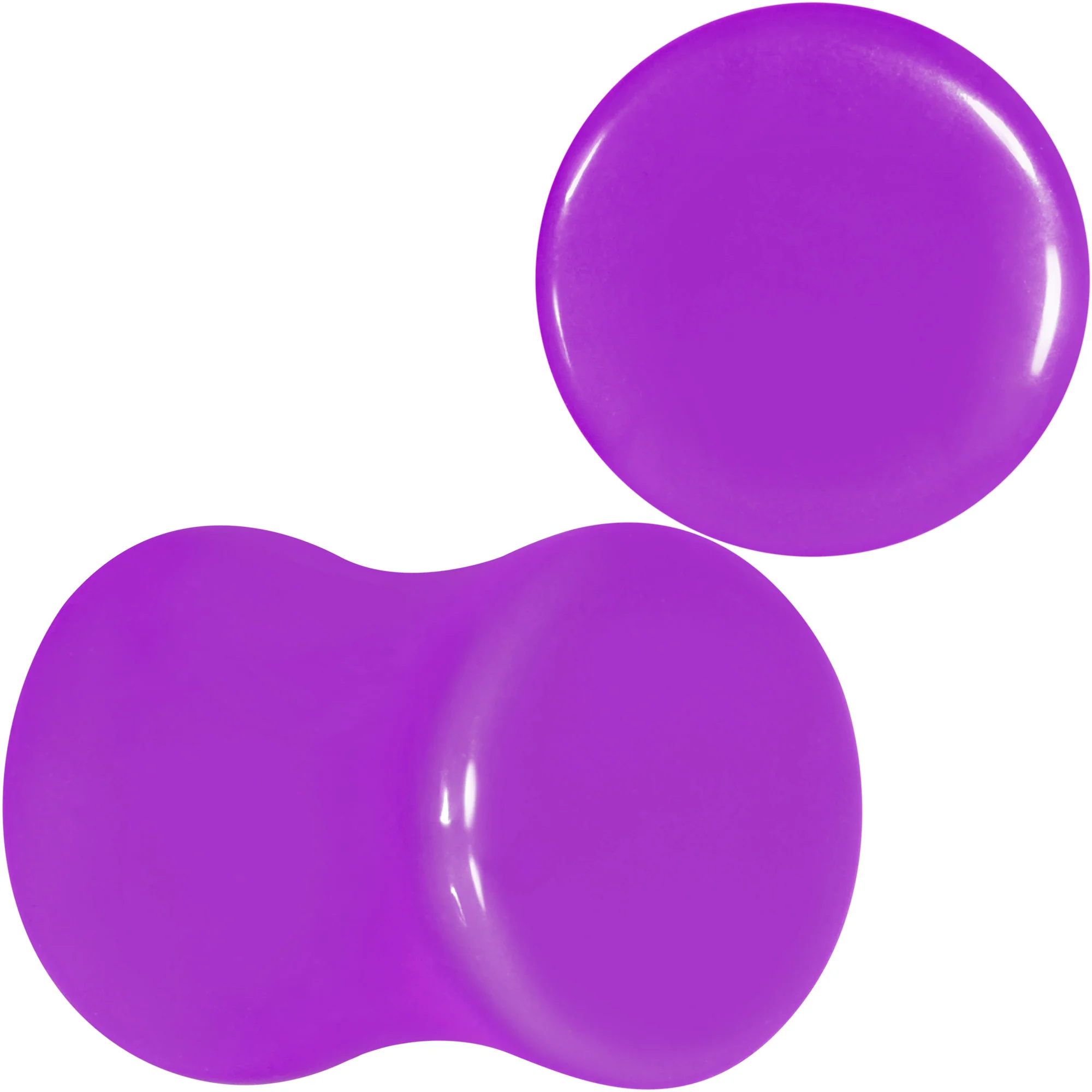 Purple Acrylic Saddle Plug Set 8G to 00G - Image 2