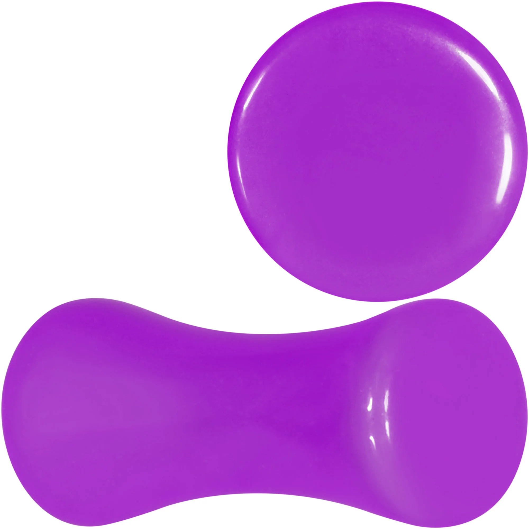 Purple Acrylic Saddle Plug Set 8G to 00G - Image 8