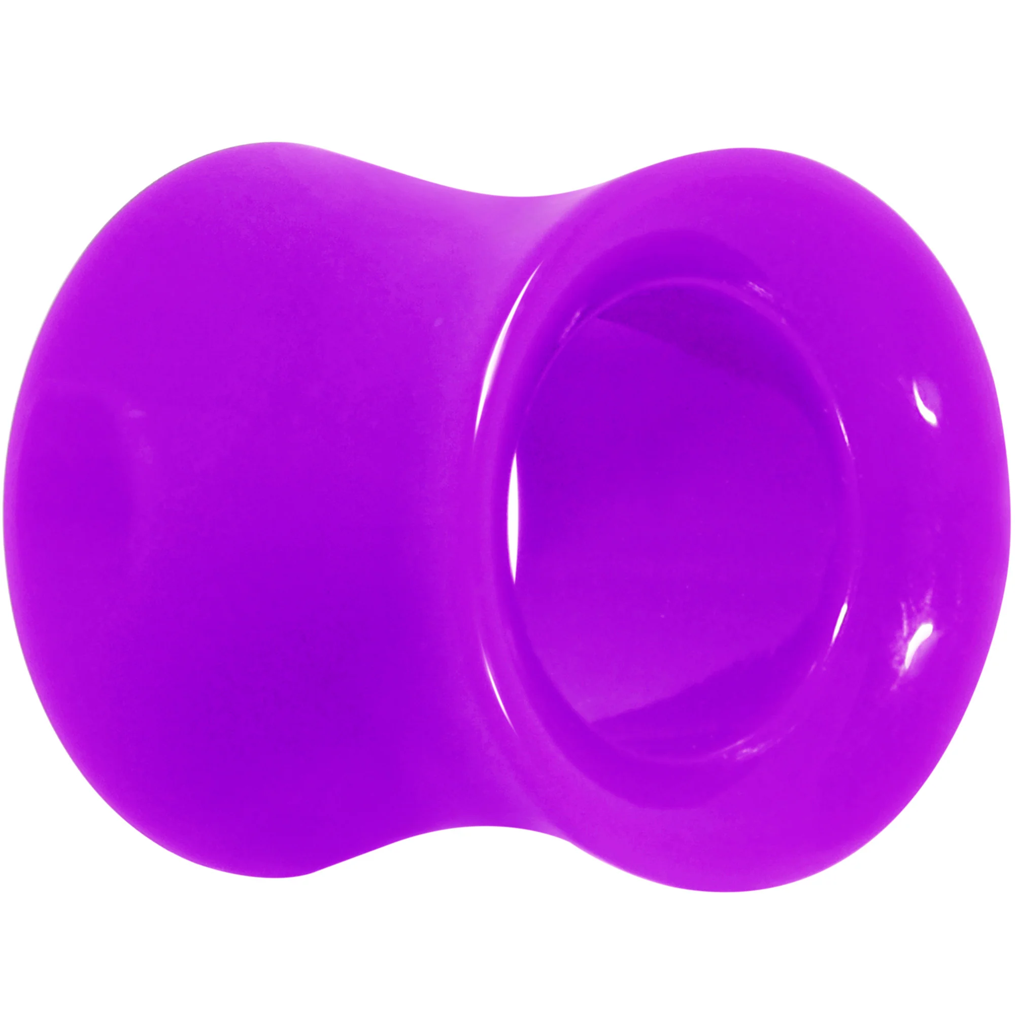 Purple Acrylic UV Saddle Tunnel Plug Set 12mm to 26mm - Image 3