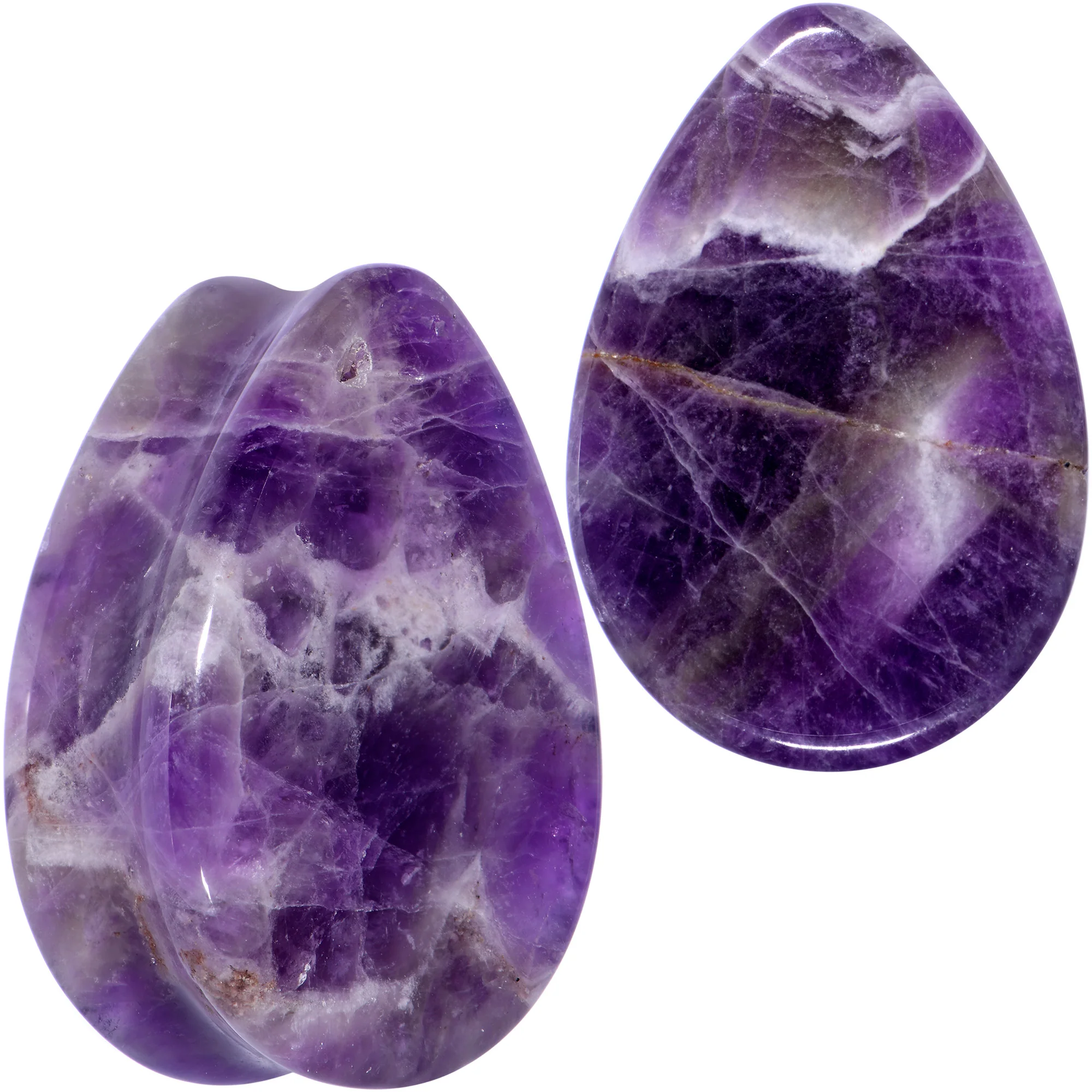 Purple Amethyst Stone Drop Saddle Plug Set - Image 16