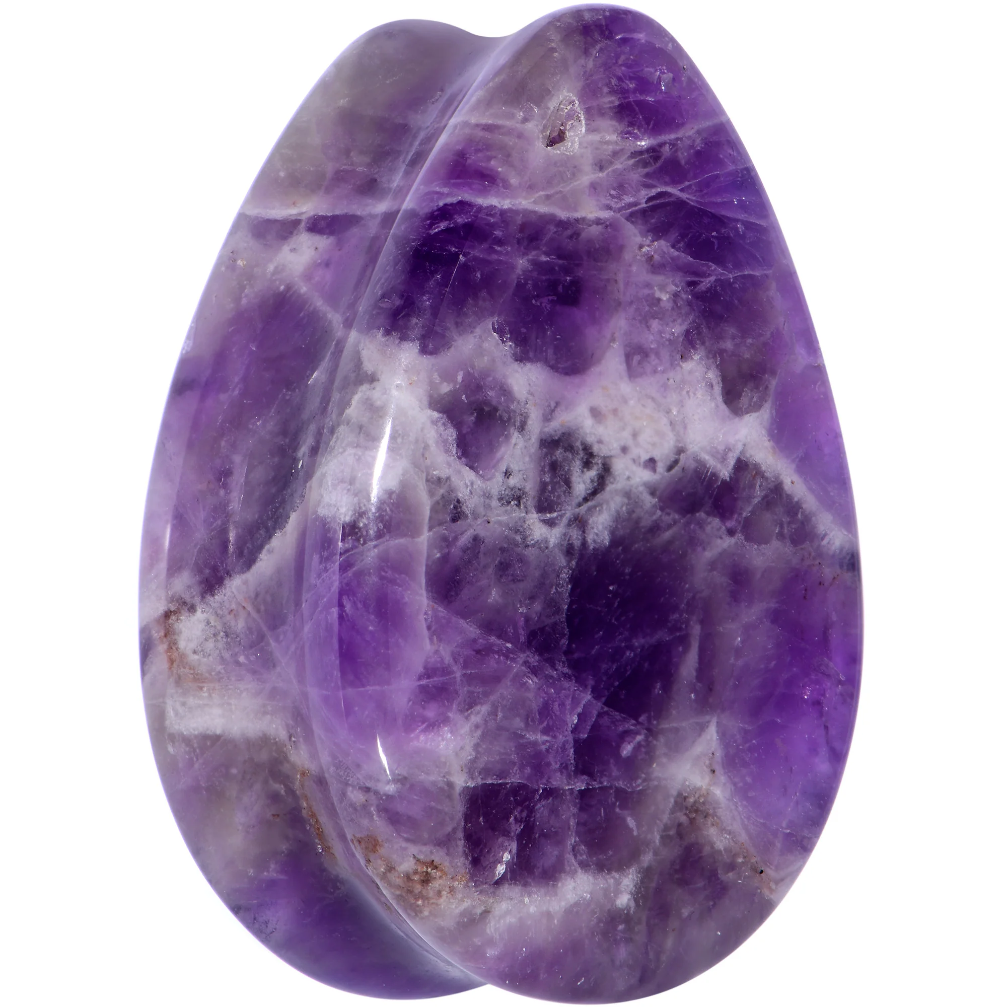 Purple Amethyst Stone Drop Saddle Plug Set - Image 3