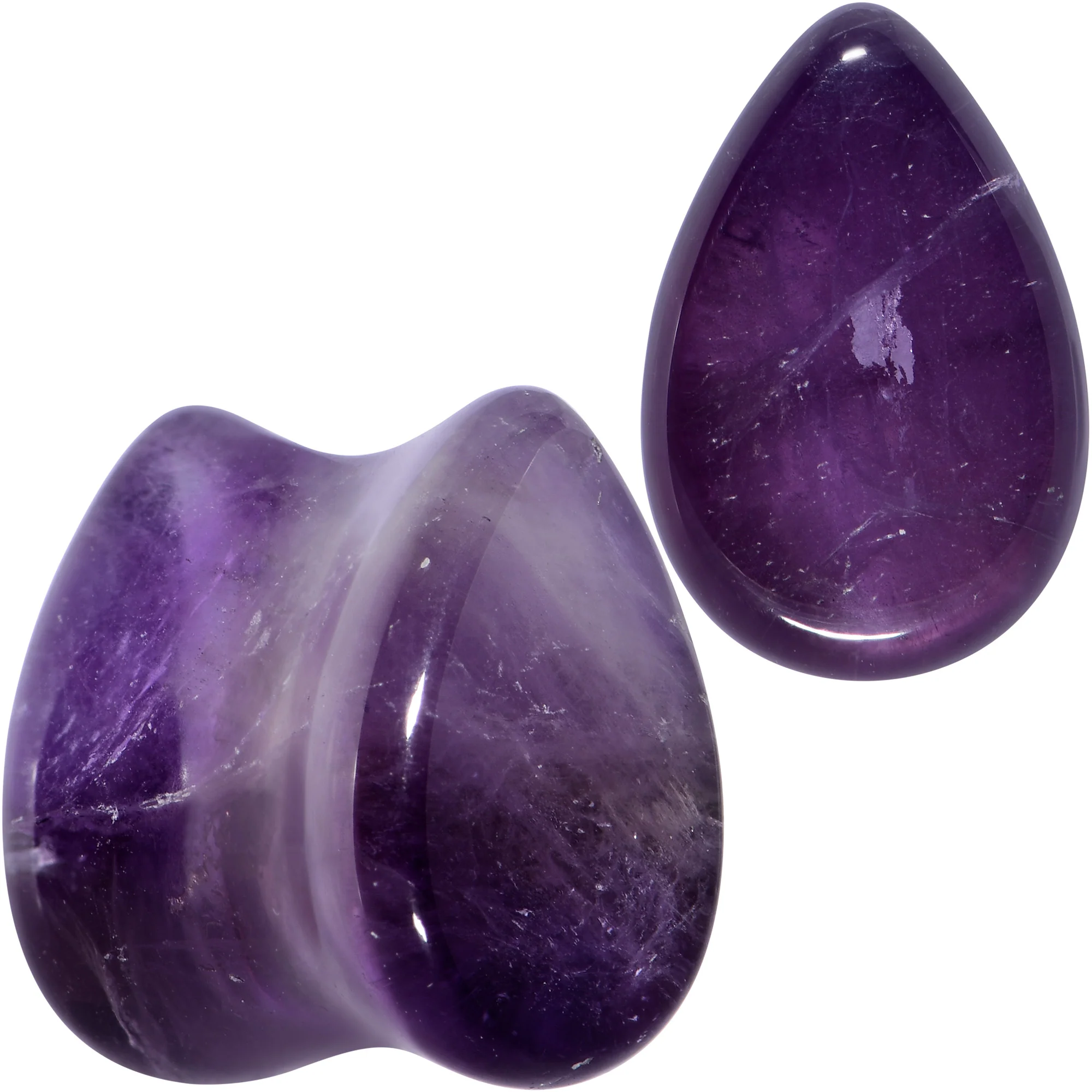Purple Amethyst Stone Drop Saddle Plug Set - Image 7