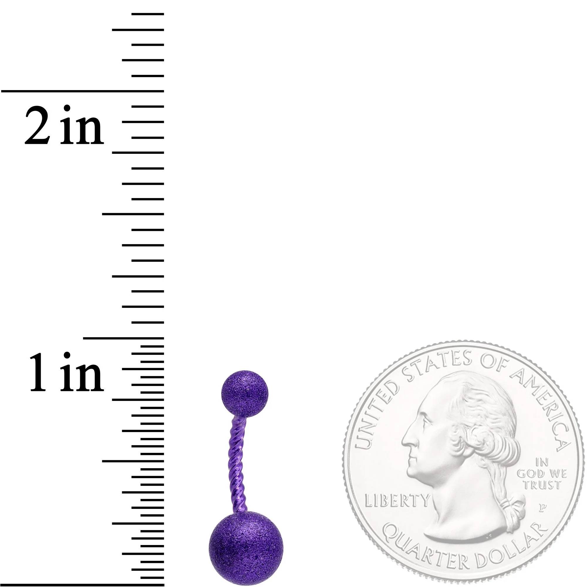 Purple Anodized Tastefully Twisted Belly Ring - Image 2