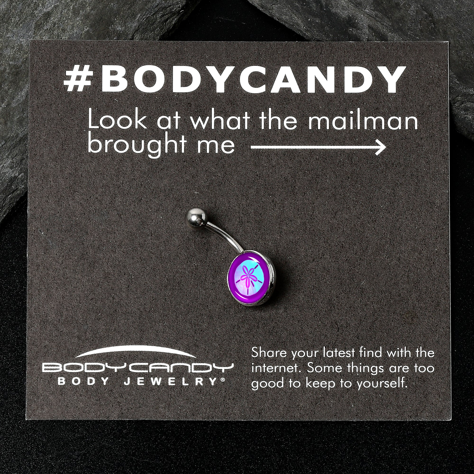 Purple Nautical Sand Dollar Belly Ring by Onyx O - Image 5