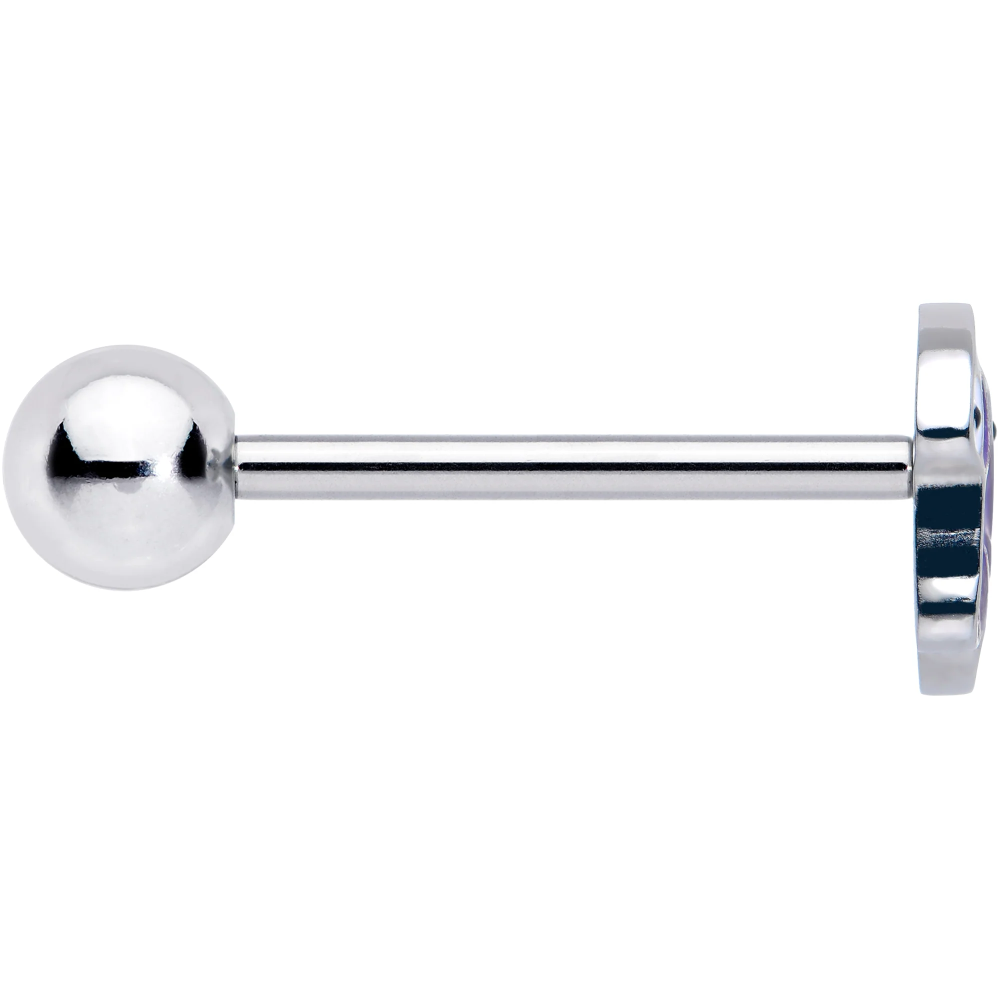 Purple Octopus Barbell Tongue Ring - Image 3
