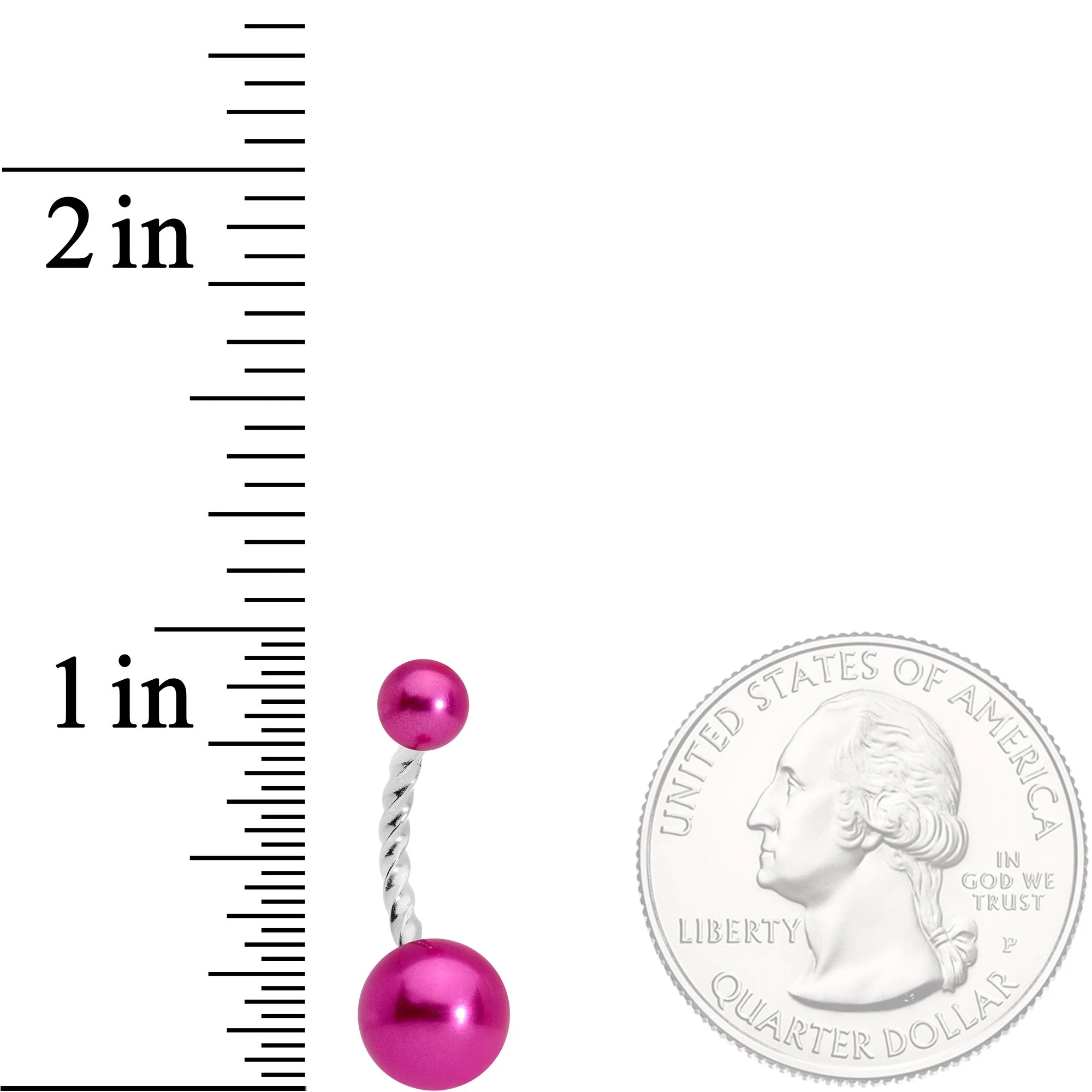 Purple Pearlescent Totally Twisted Belly Ring - Image 2