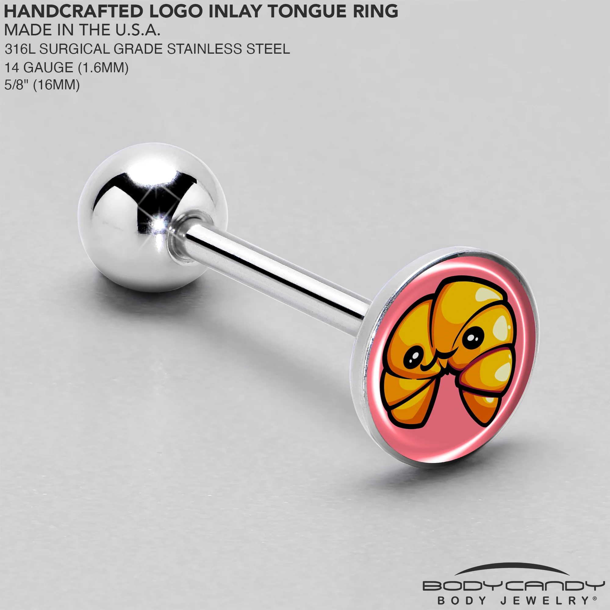 Quaso Croissant Barbell Tongue Ring by Onyx O - Image 4