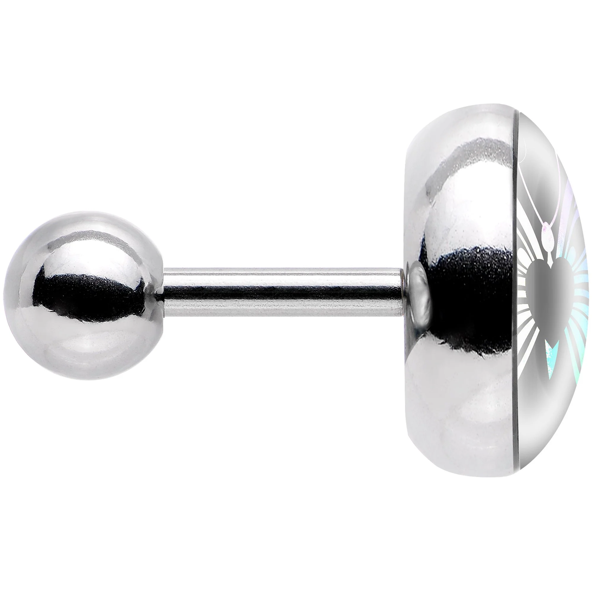 Rainbow Pride Butterfly Tragus Cartilage Earring - Image 3