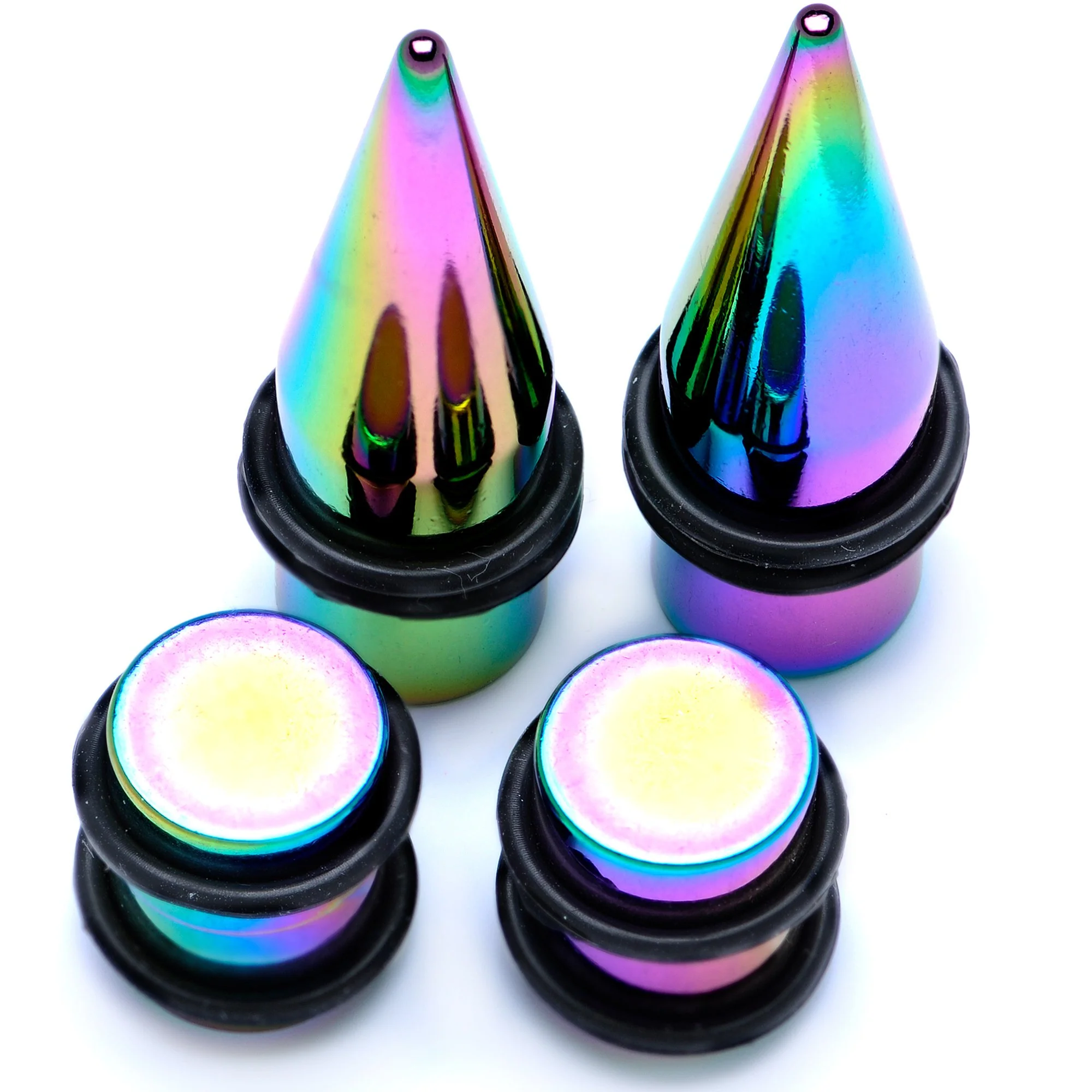 Rainbow PVD Straight Plug and Taper Set Sizes 5mm to 10mm - Image 4
