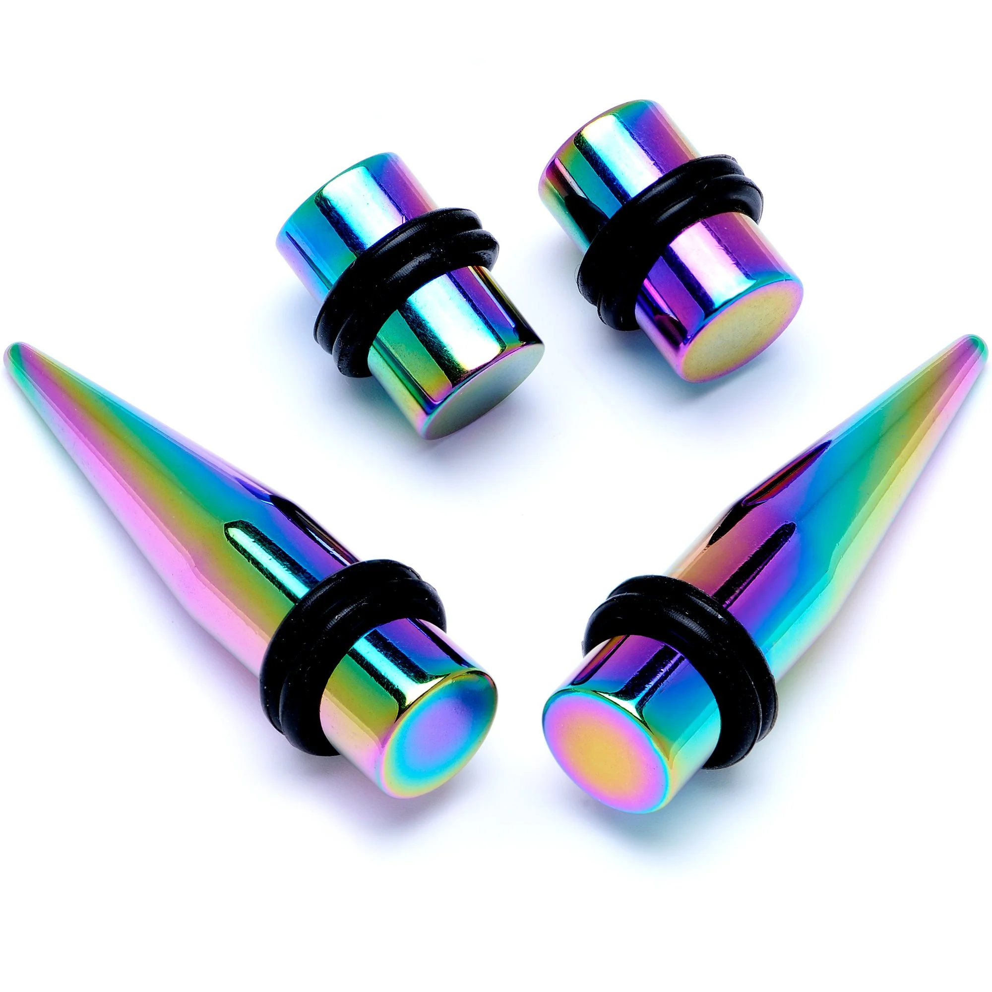 Rainbow PVD Straight Plug and Taper Set Sizes 5mm to 10mm - Image 8