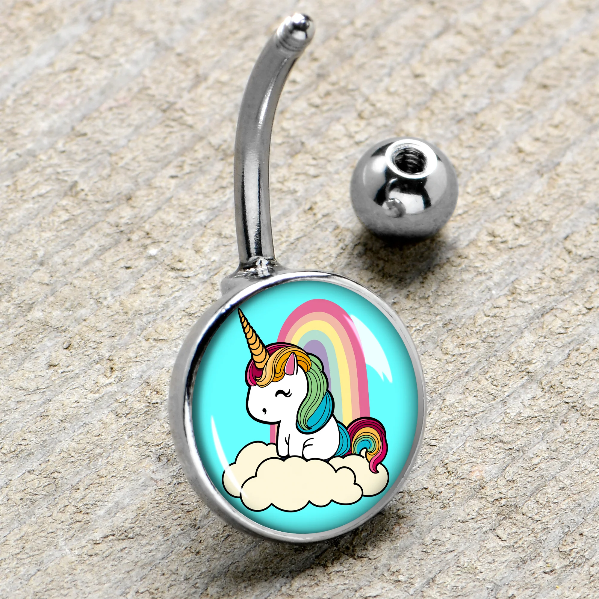 Rainbow Unicorn Belly Ring by Onyx O - Image 4