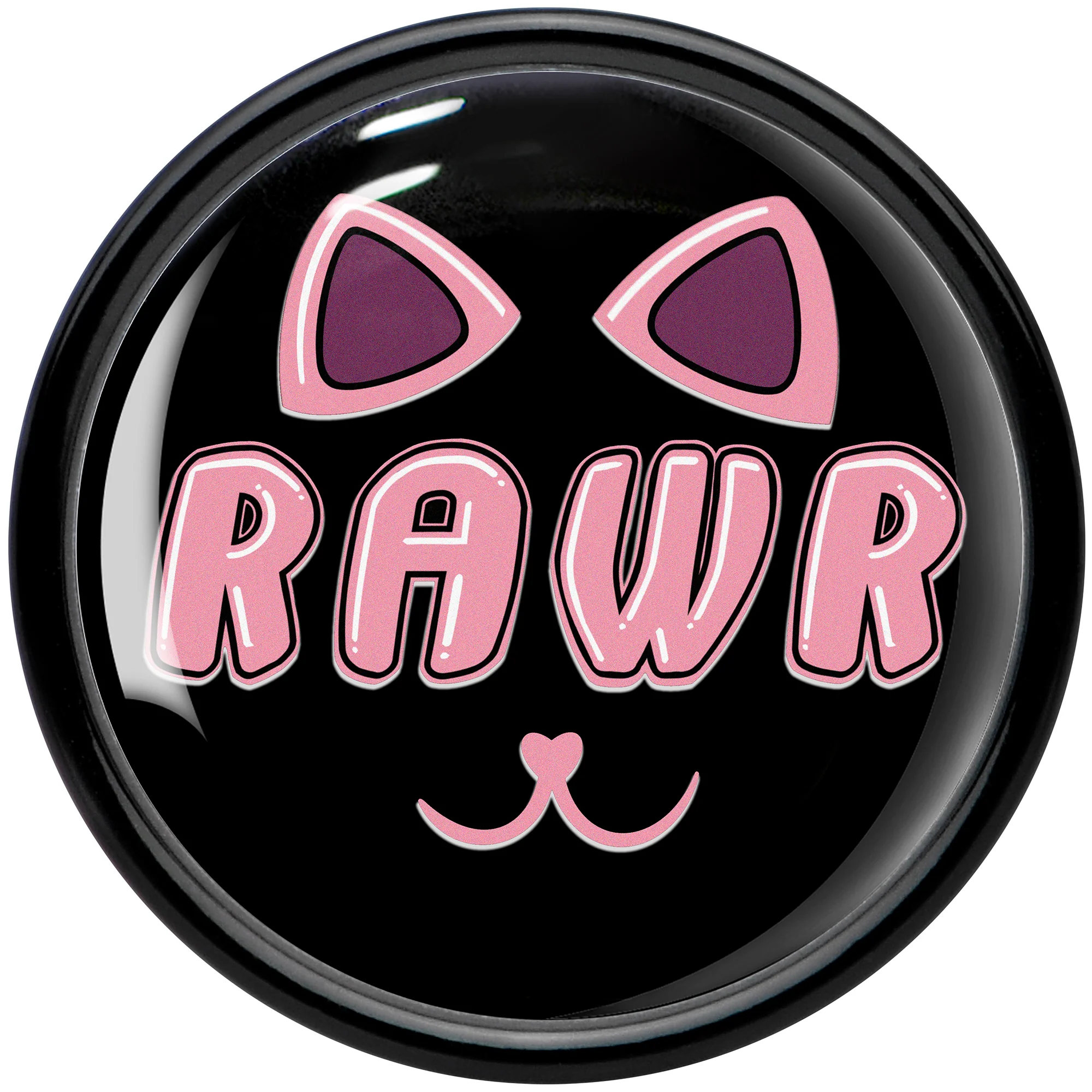 0G RAWR Kitty Cat Black Acrylic Saddle Plug Set by Onyx O - Image 4