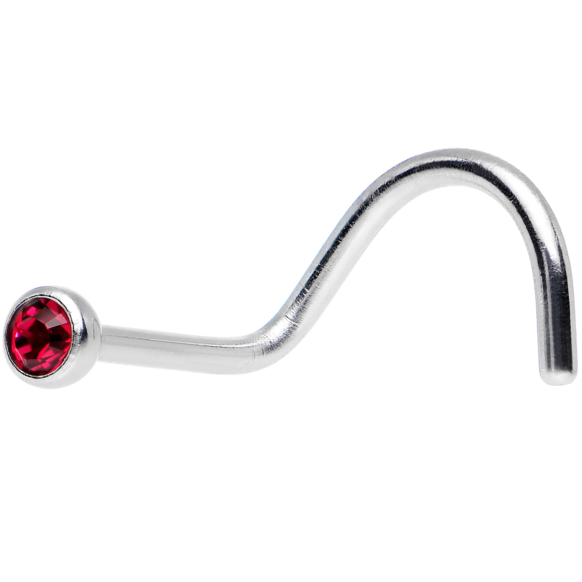 Red 1.5mm Left Side Press Fit Nose Screw Created with Crystals - Image 2