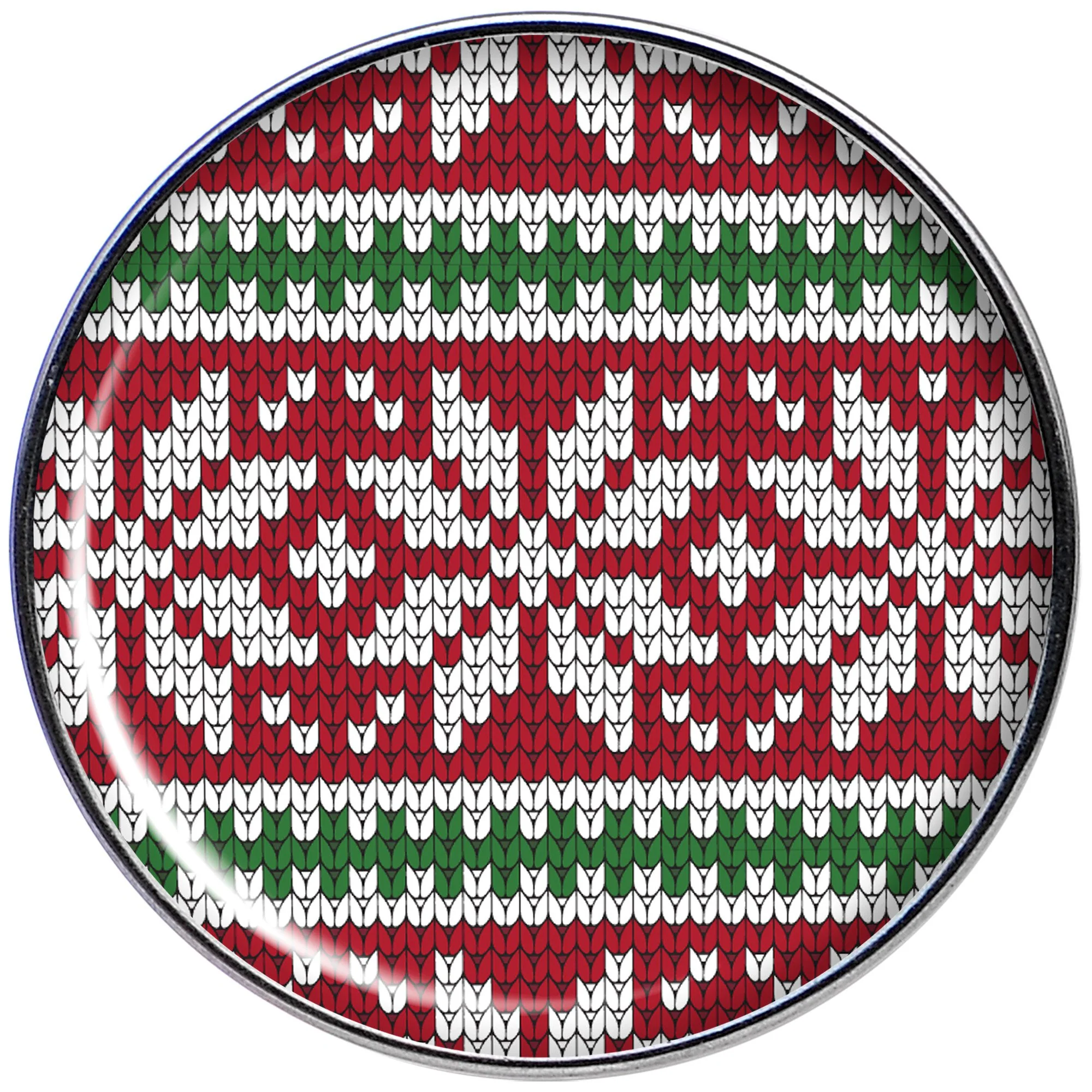 Red Green Christmas Sweater Barbell Tongue Ring - Image 2