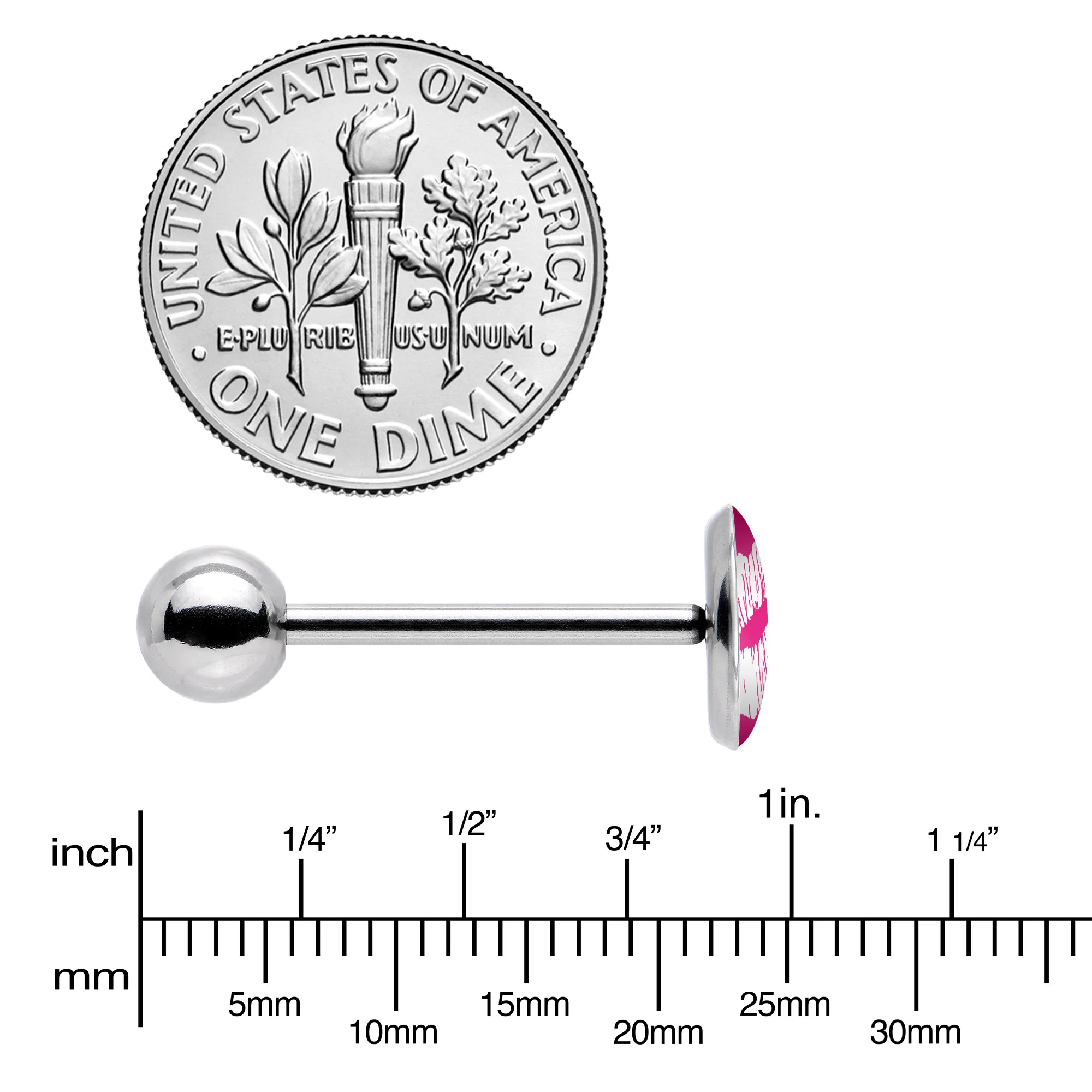 Red Hot Lips Barbell Tongue Ring by Onyx O - Image 5