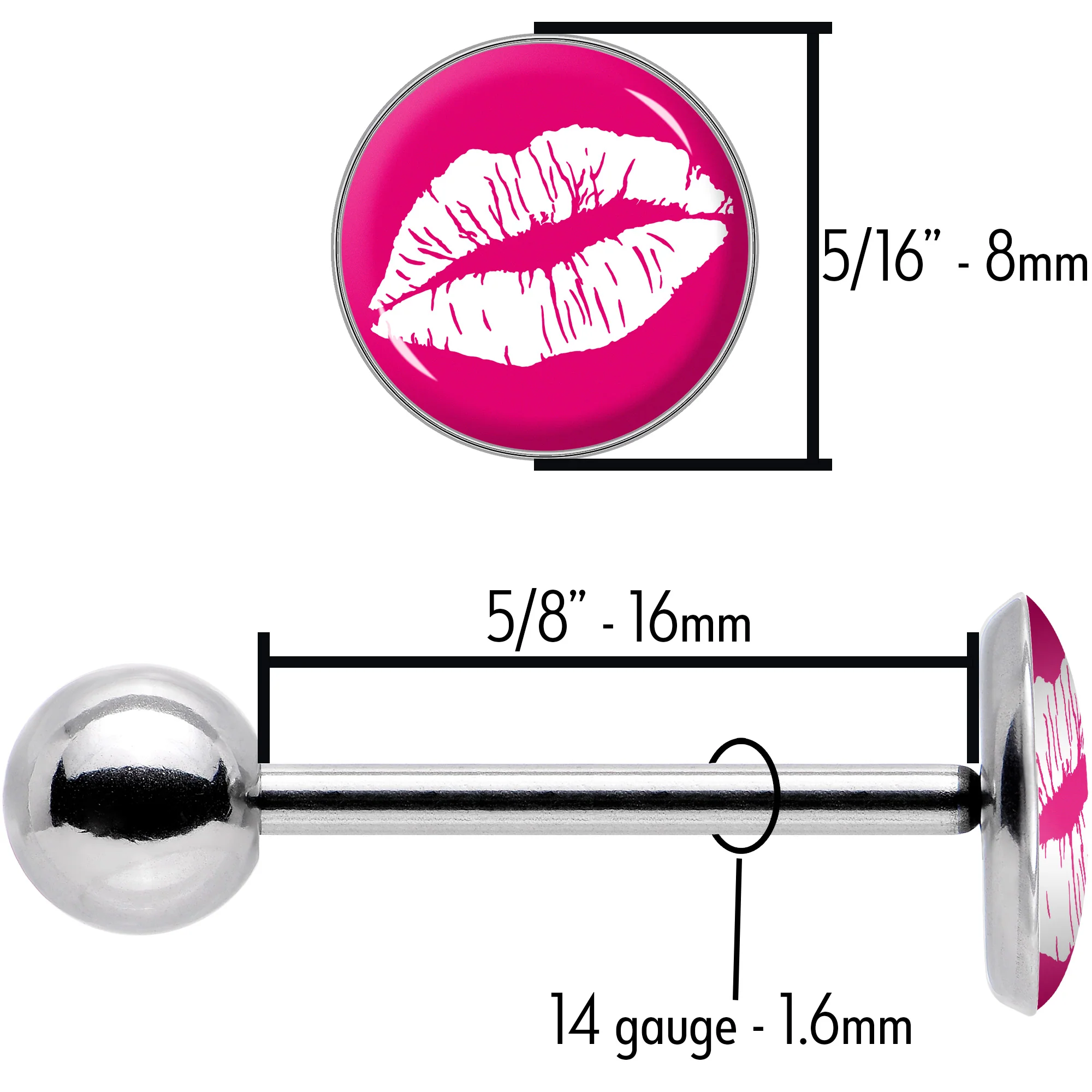 Red Hot Lips Barbell Tongue Ring by Onyx O - Image 8