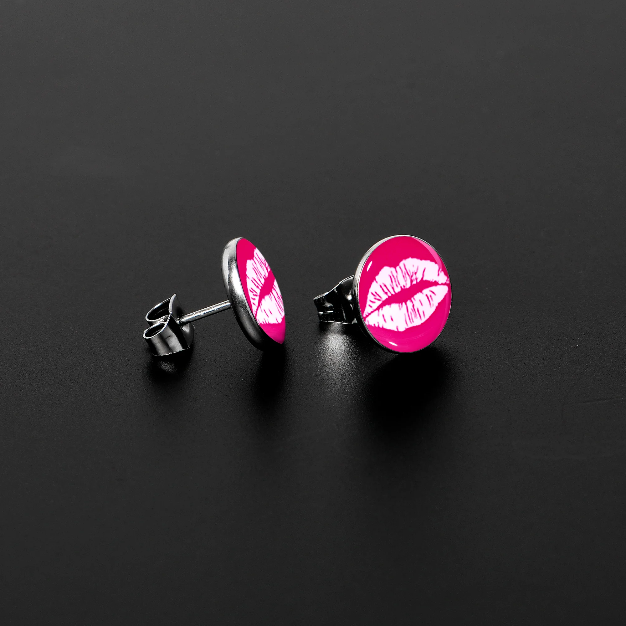Red Hot Lips Stud Earrings by Onyx O - Image 3
