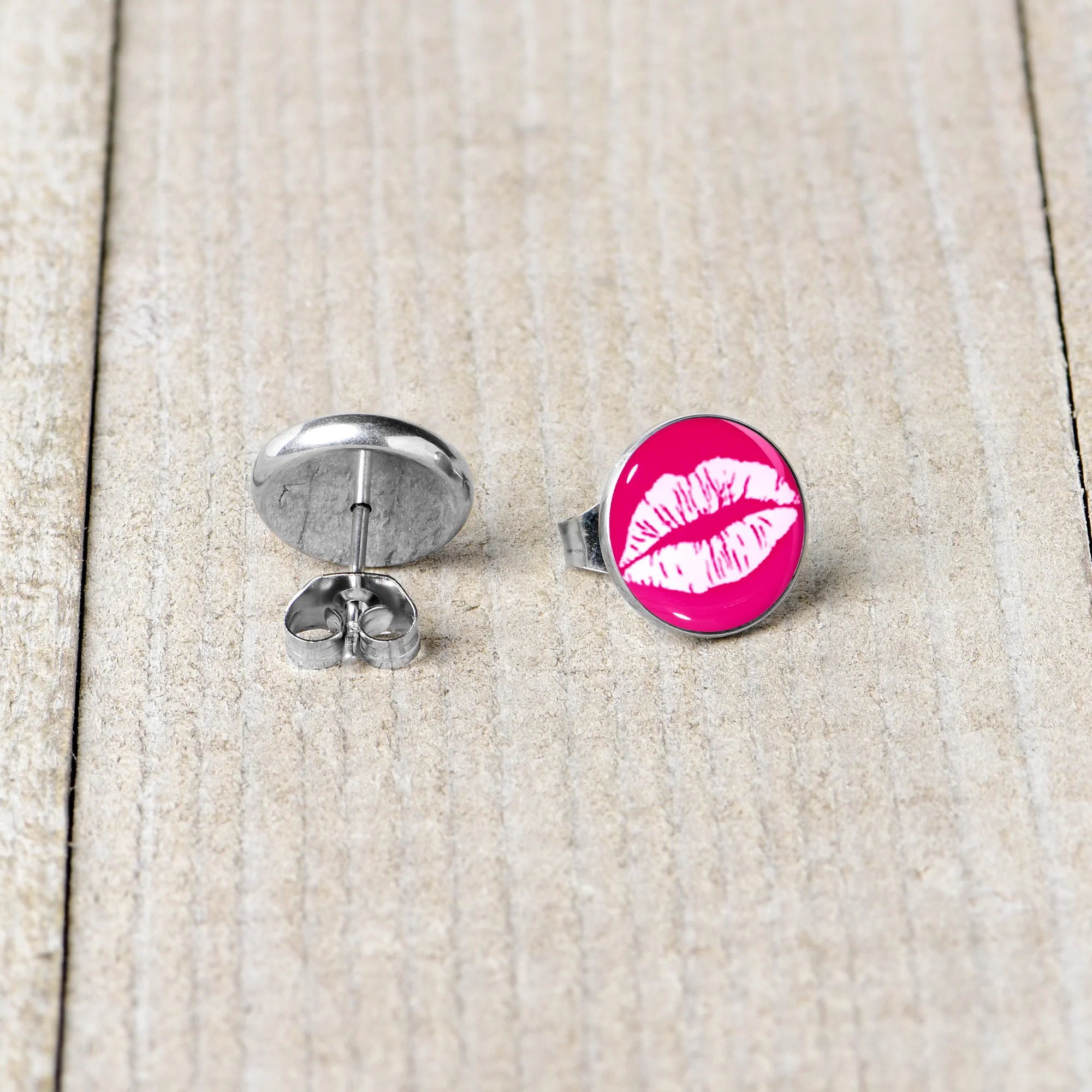 Red Hot Lips Stud Earrings by Onyx O - Image 5