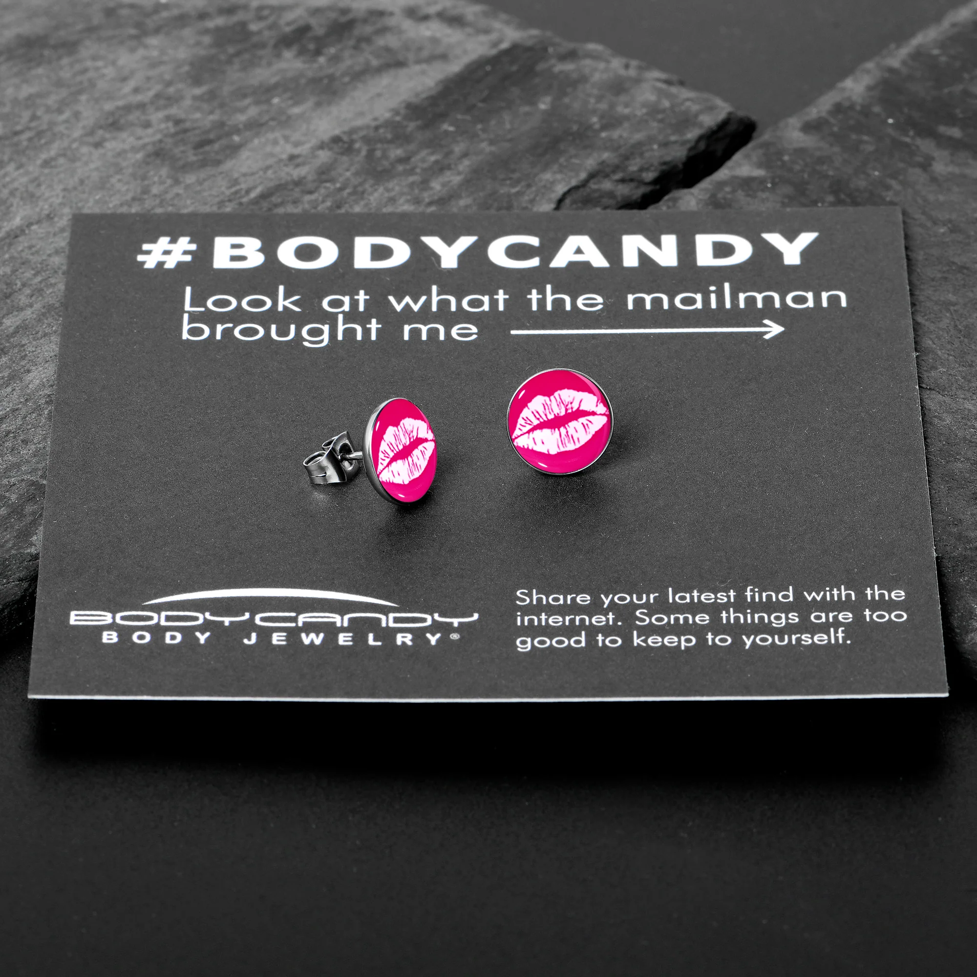 Red Hot Lips Stud Earrings by Onyx O - Image 7