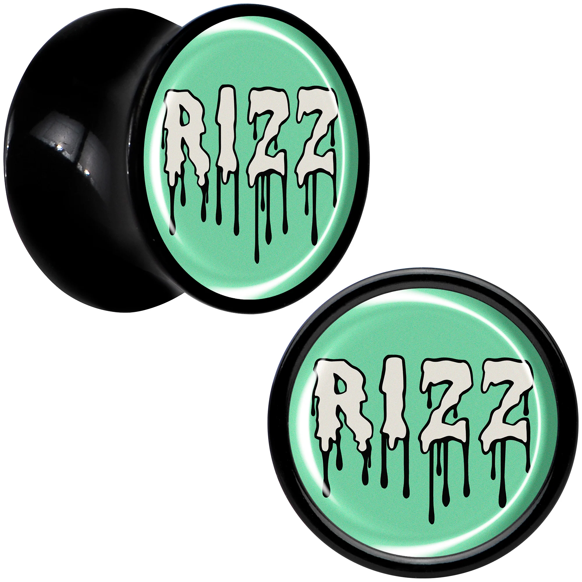 RIZZ Black Acrylic Saddle Plug Set by Onyx O - Image 5